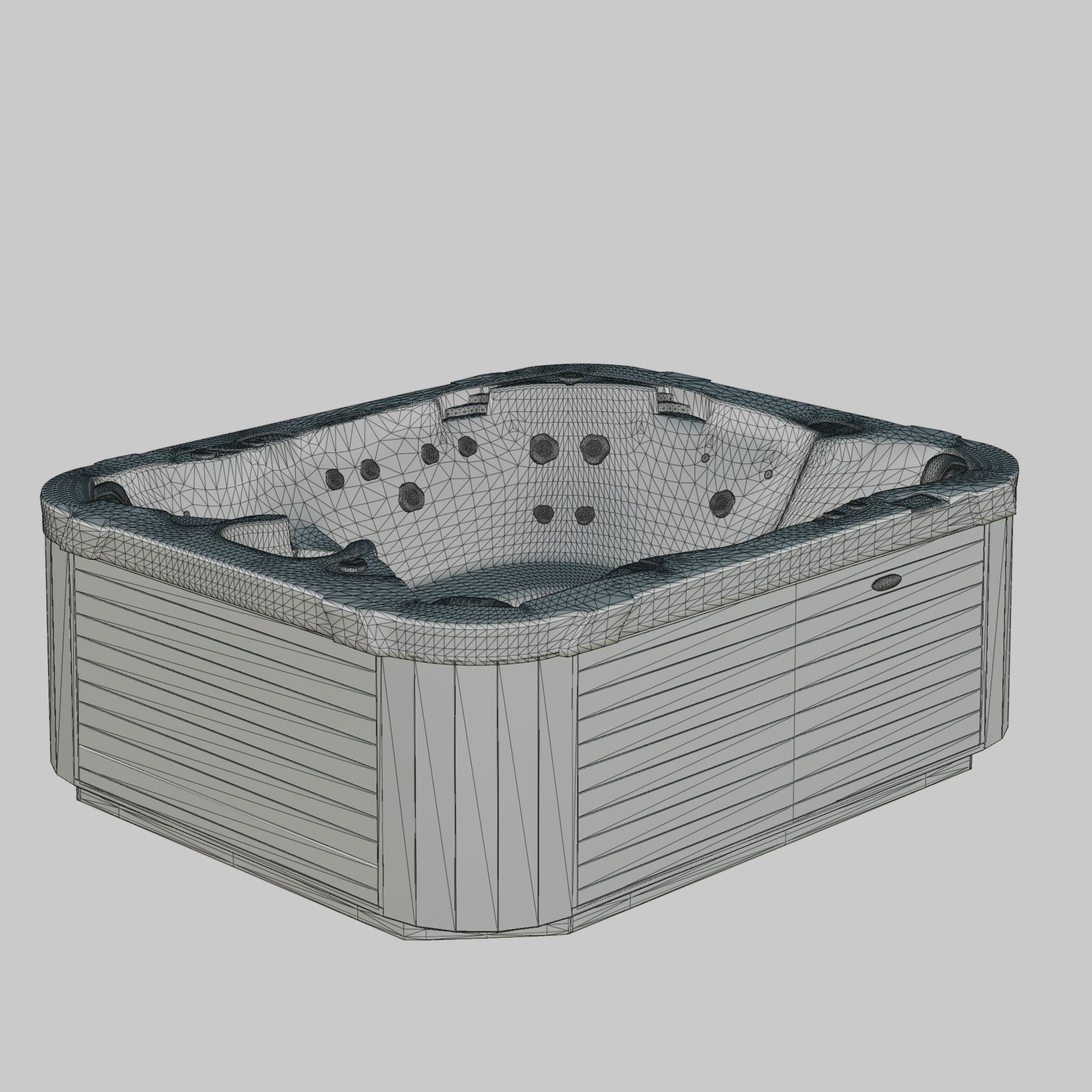 3D model of Hot Tub Jacuzzi D1 Spas Executive Low-poly 3D model_4