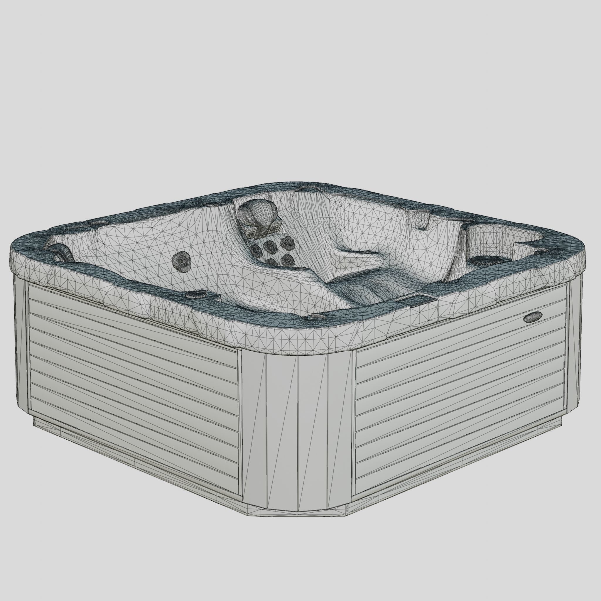 3D model of Hot Tub Jacuzzi D1 Spas Diplomat Low-poly 3D model_4