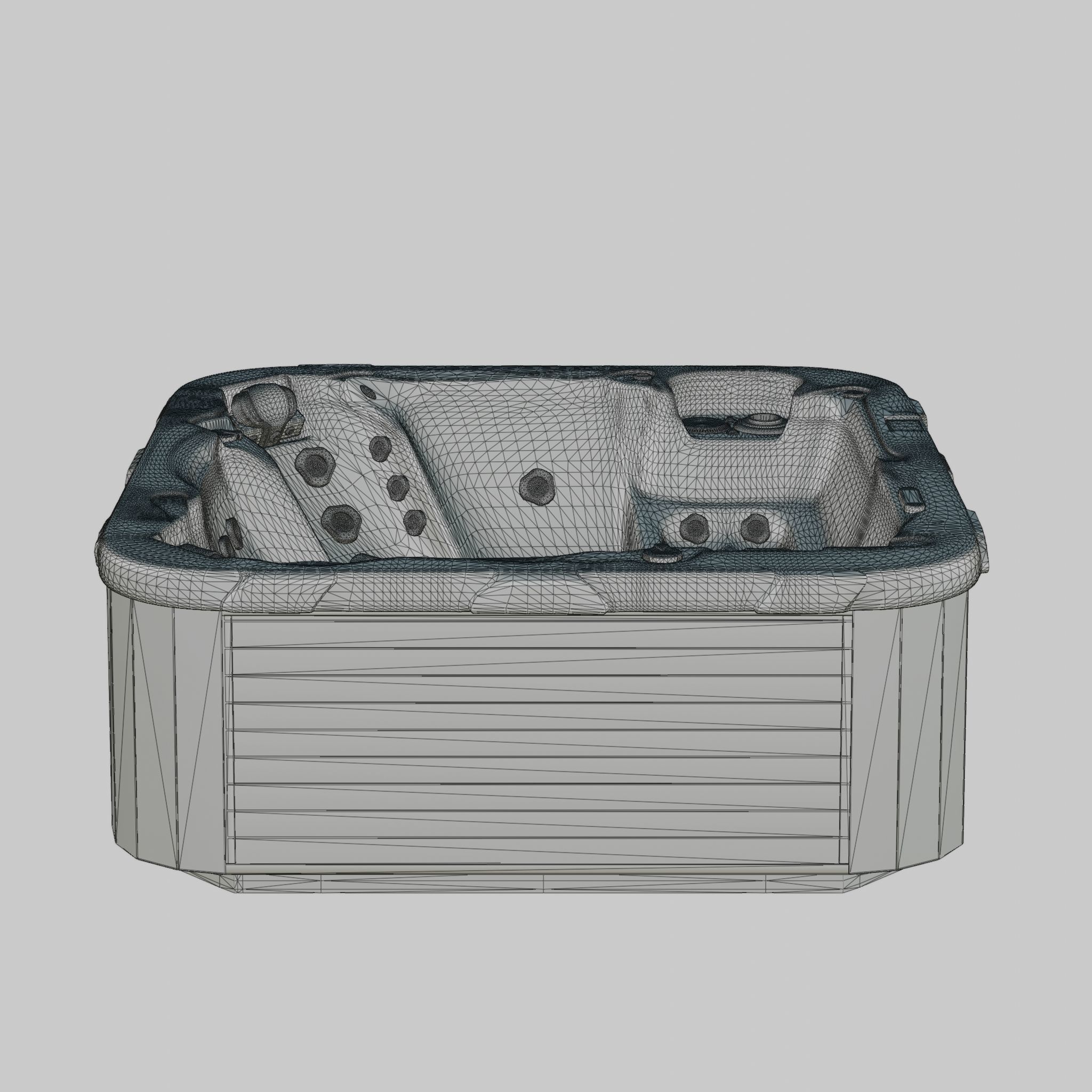 3D model of Hot Tub Jacuzzi D1 Spas Chairman Low-poly 3D model_6