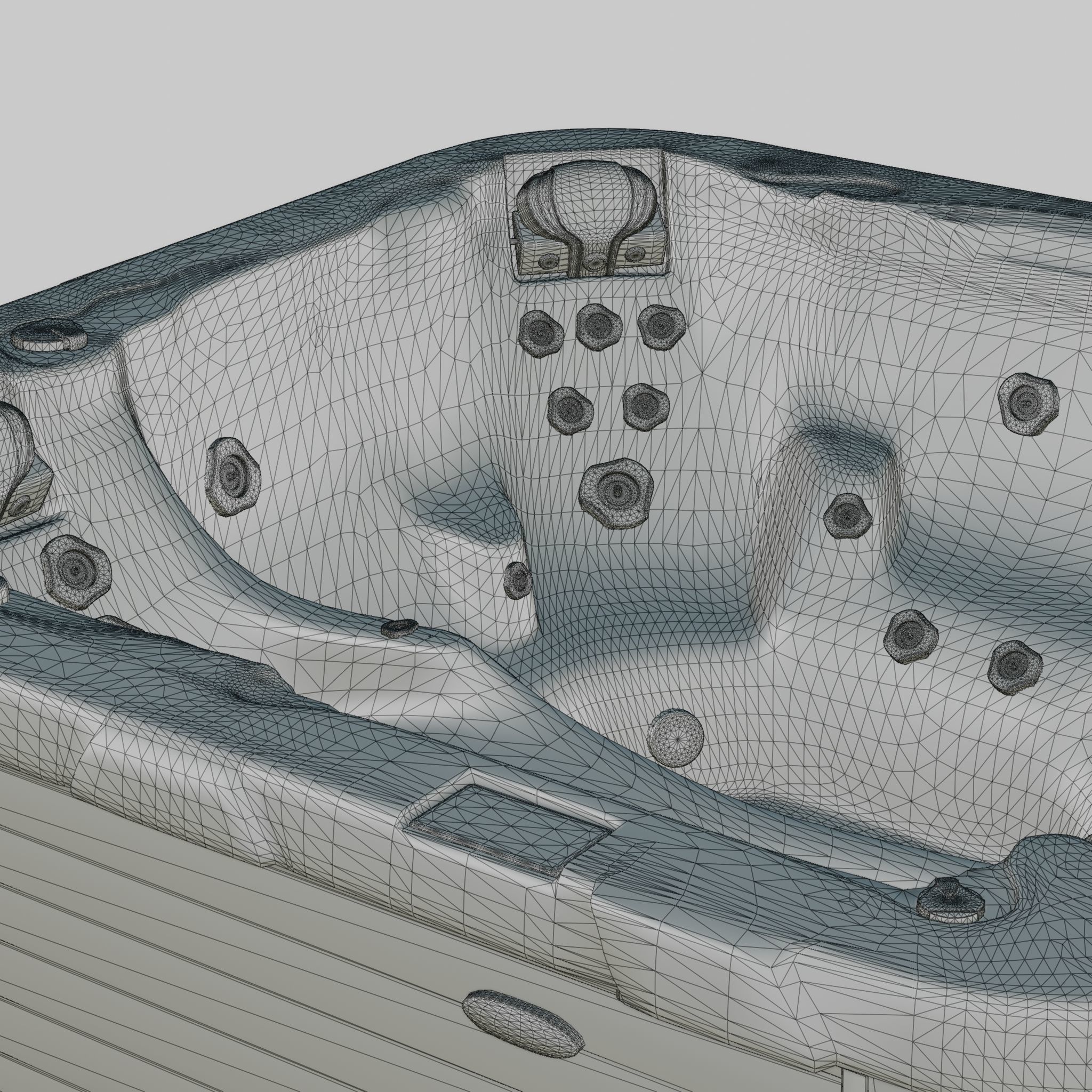 3D model of Hot Tub Jacuzzi D1 Spas Chairman Low-poly 3D model_5