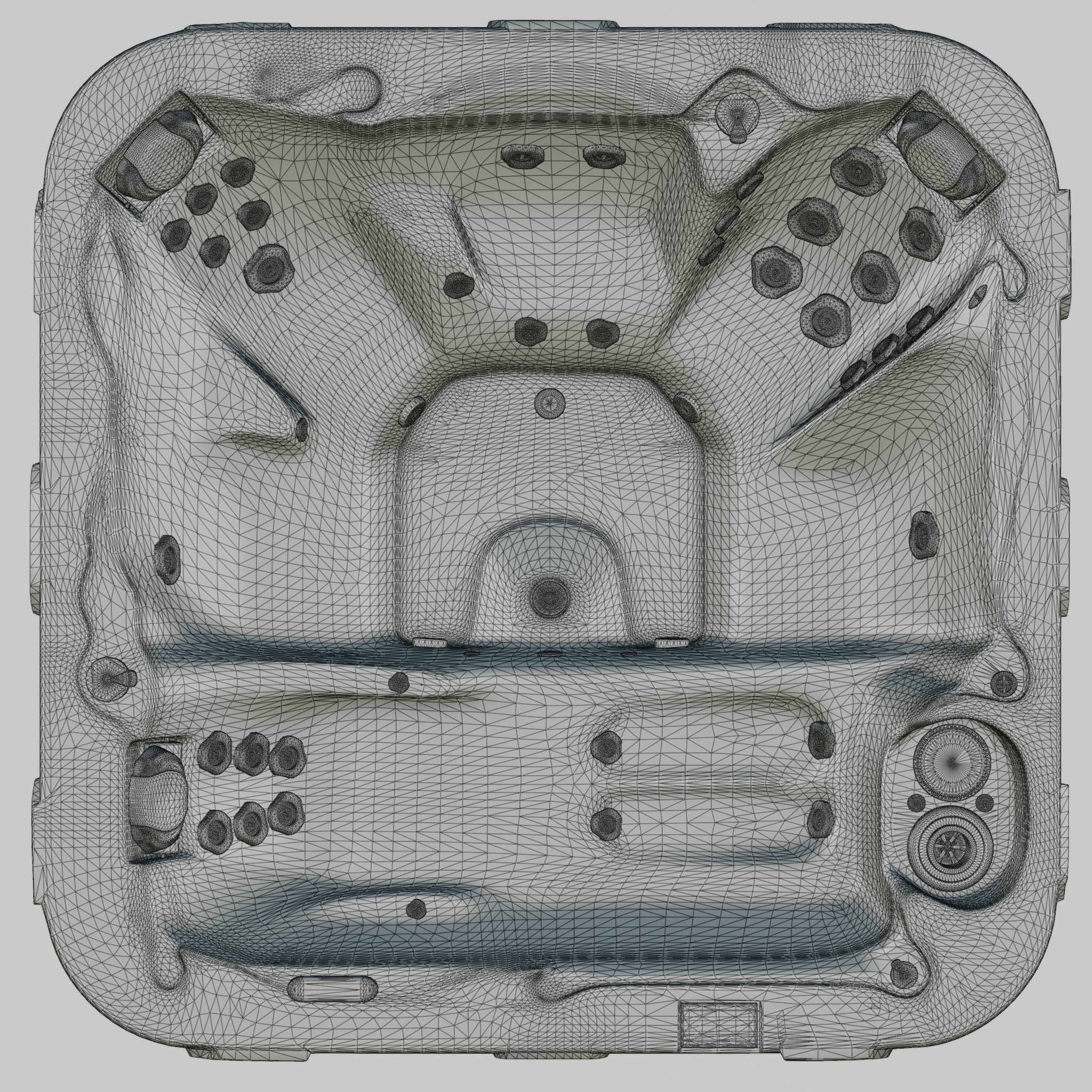 3D model of Hot Tub Jacuzzi D1 Spas Chairman Low-poly 3D model_7