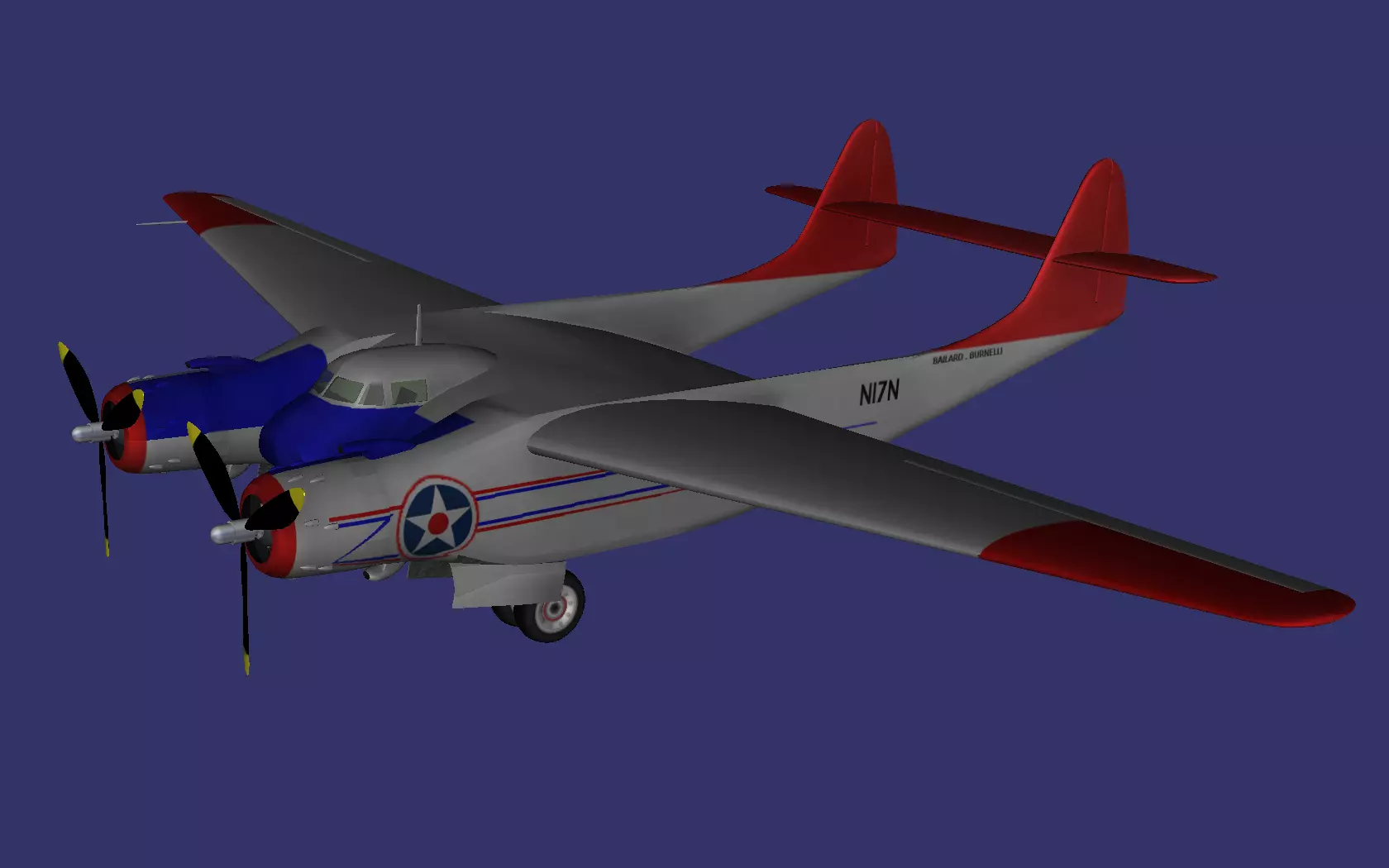 Burnelli CBY-3 Loadmaster Free low-poly 3D model