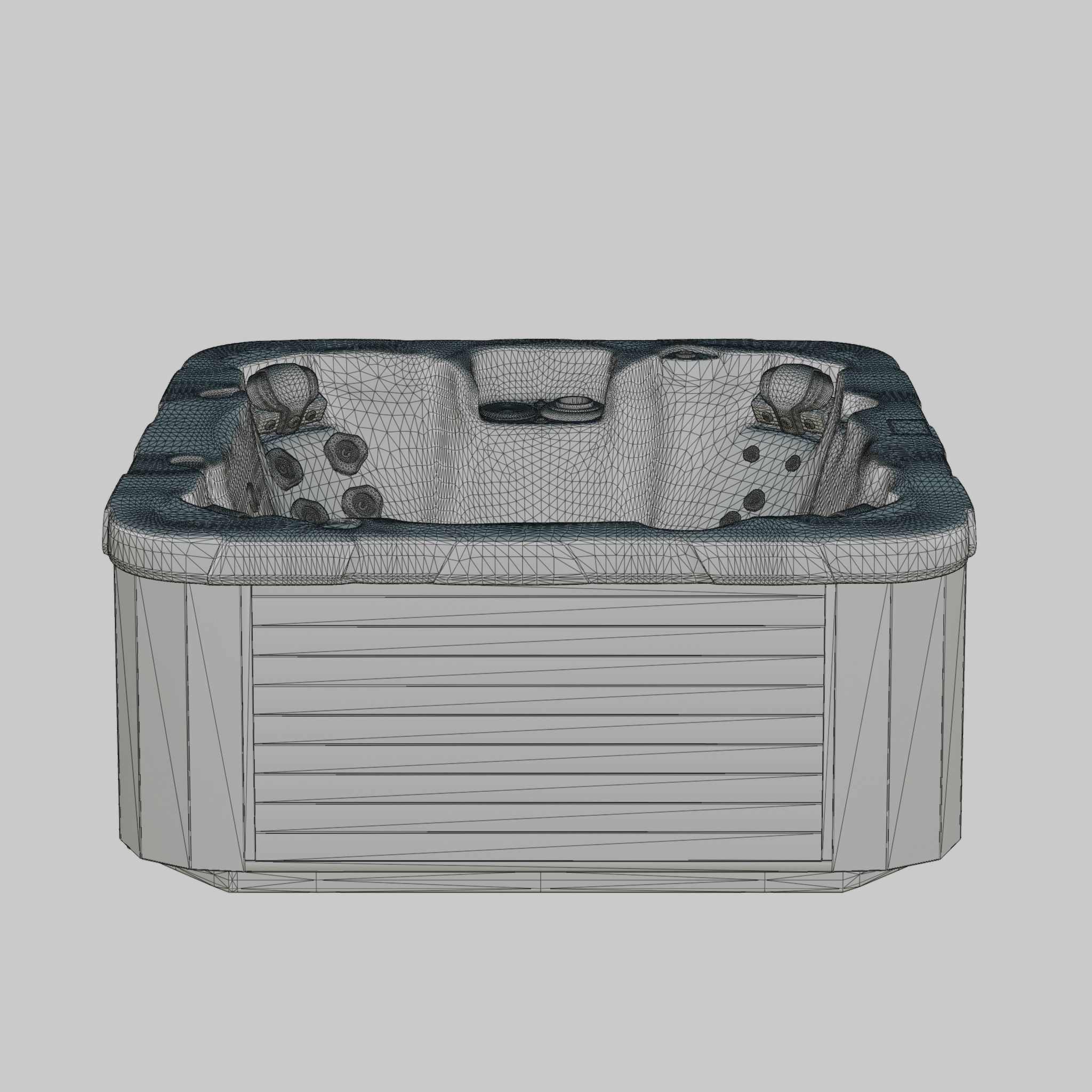 3D model of Hot Tub Jacuzzi D1 Spas Nautique Low-poly 3D model_6
