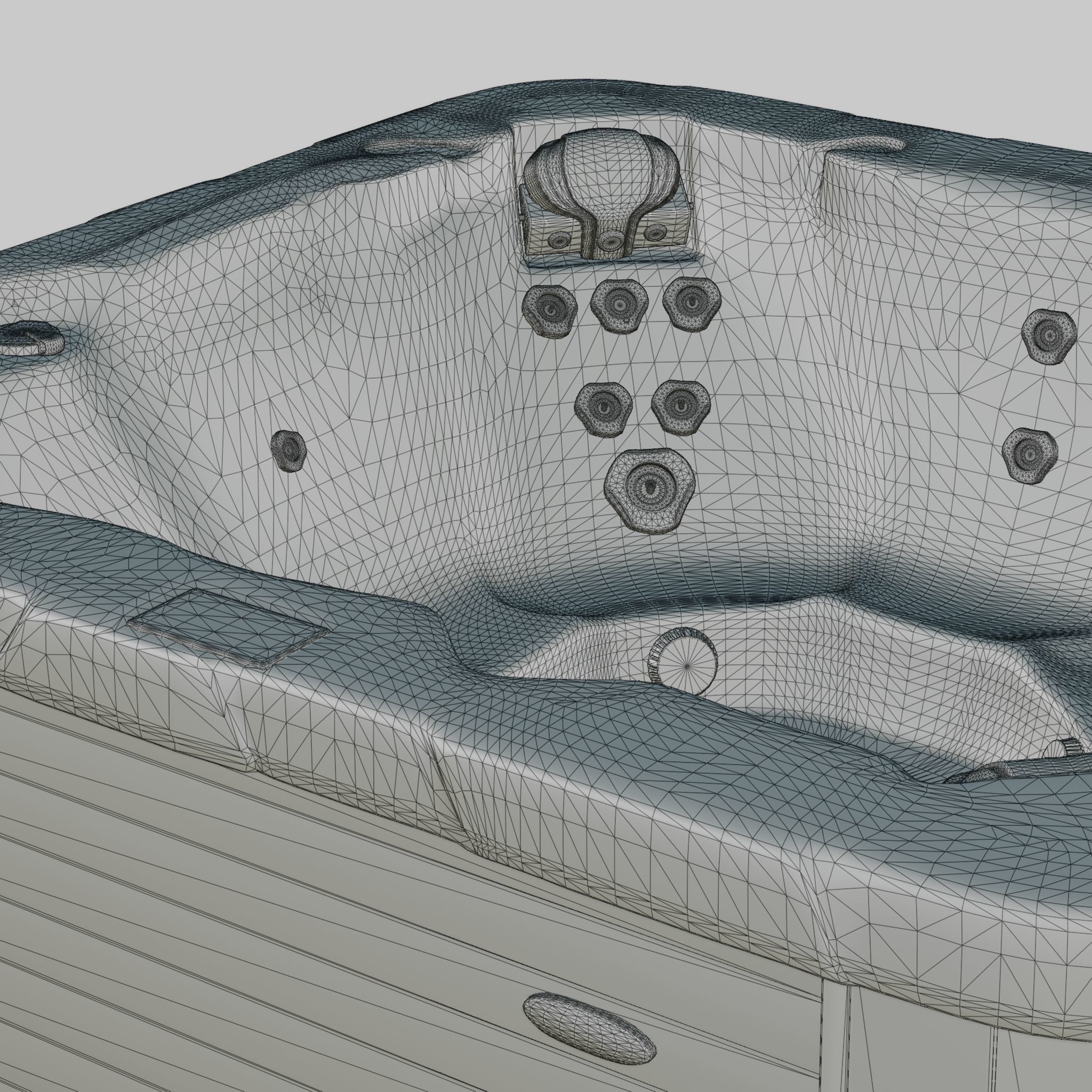 3D model of Hot Tub Jacuzzi D1 Spas Nautique Low-poly 3D model_5