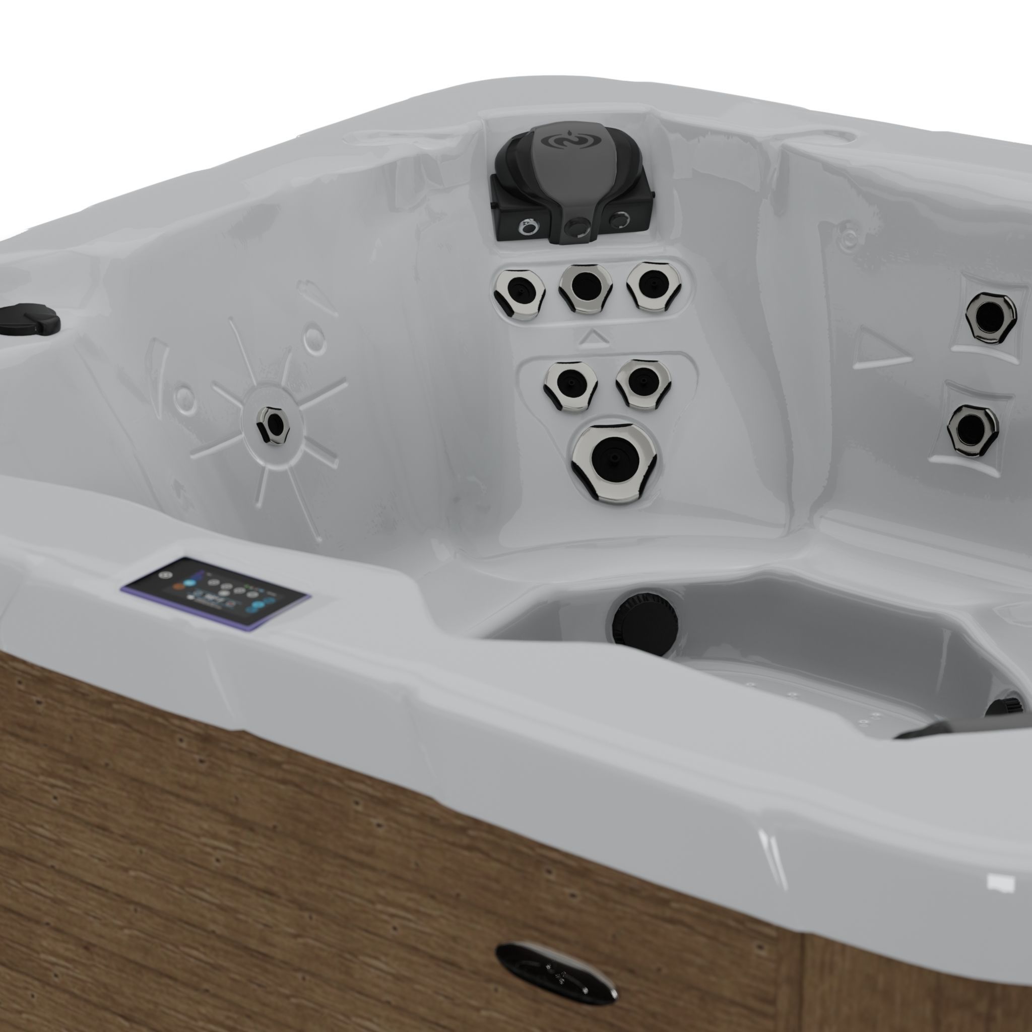 3D model of Hot Tub Jacuzzi D1 Spas Nautique Low-poly 3D model_1