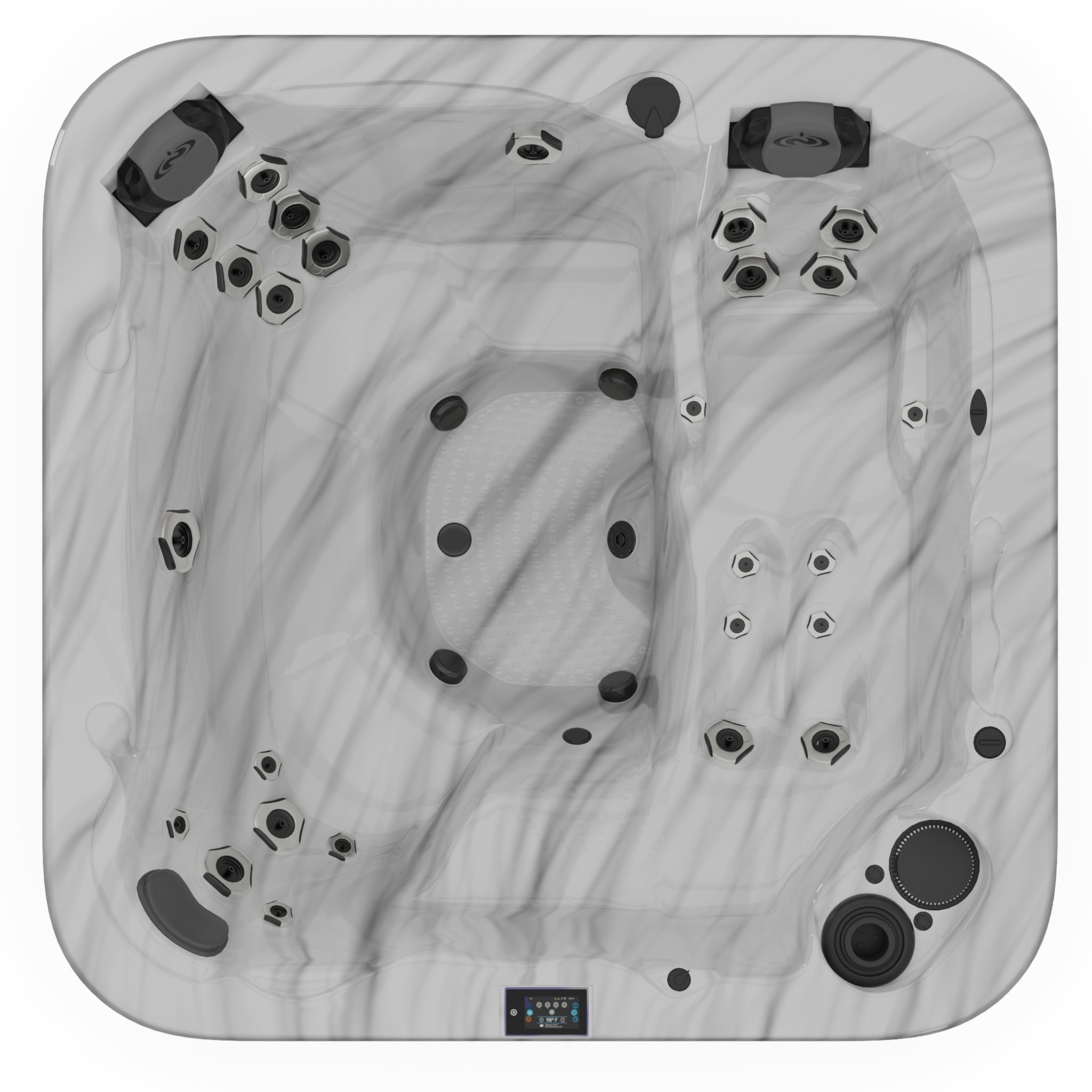 3D model of Hot Tub Jacuzzi D1 Spas Aurora Low-poly 3D model_3