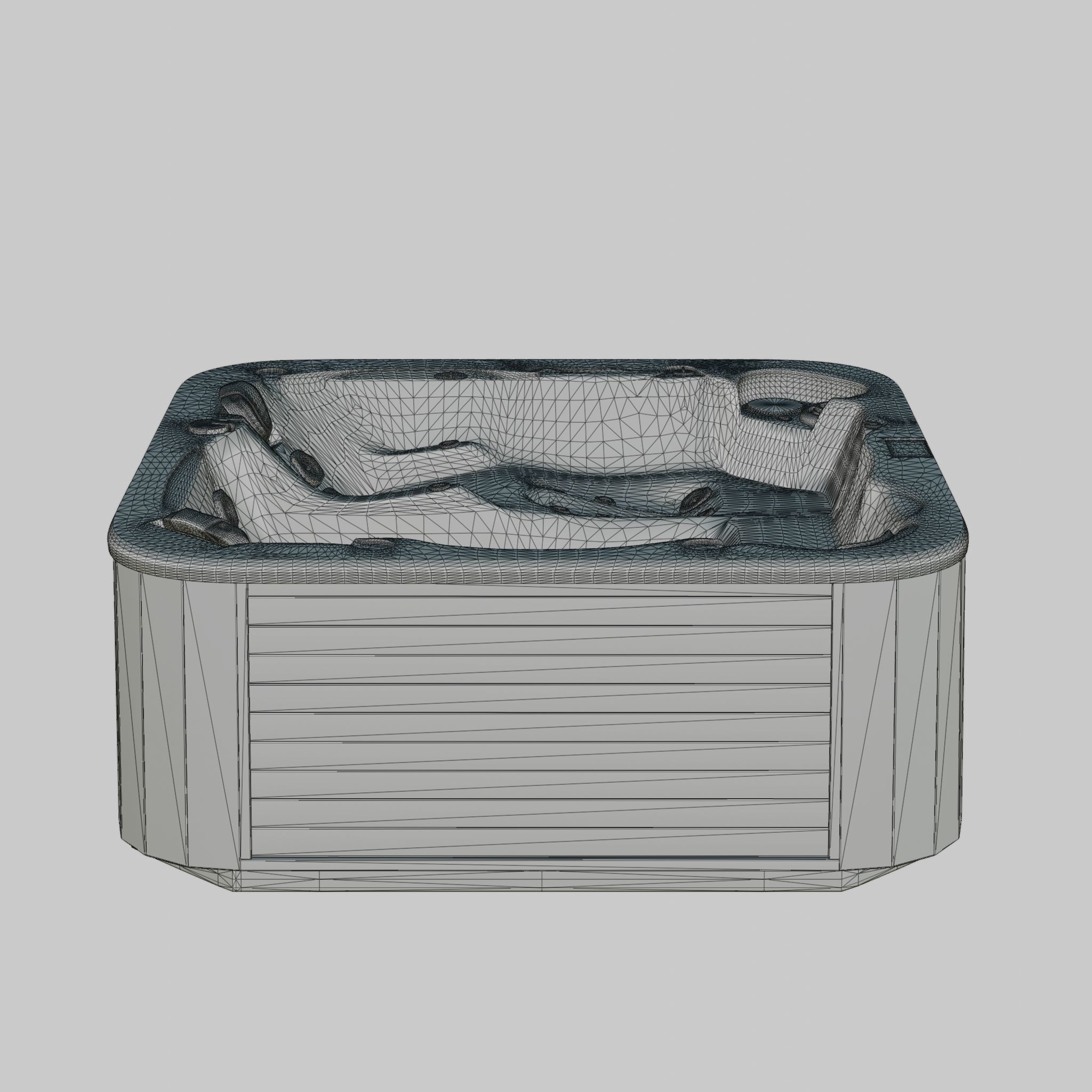 3D model of Hot Tub Jacuzzi D1 Spas Aurora Low-poly 3D model_6
