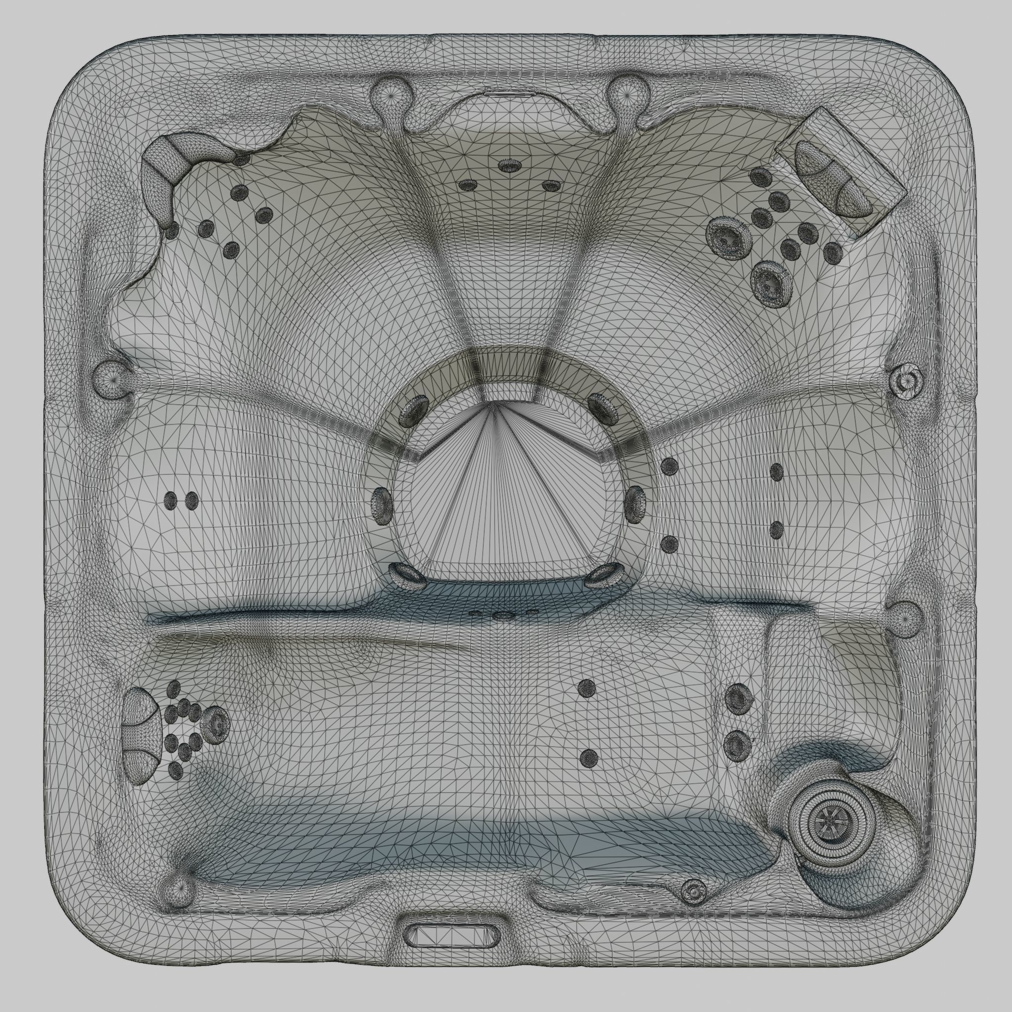 3D model of Hot Tub Jacuzzi D1 Spas Wayfarer Low-poly 3D model_7