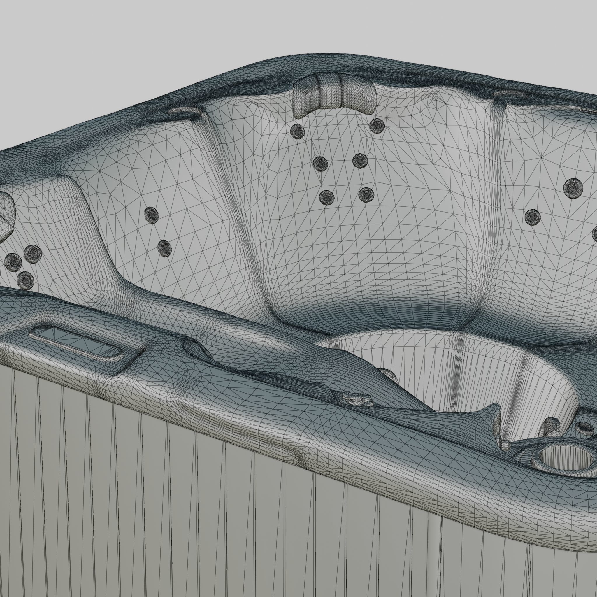 3D model of Hot Tub Jacuzzi D1 Spas Wayfarer Low-poly 3D model_5