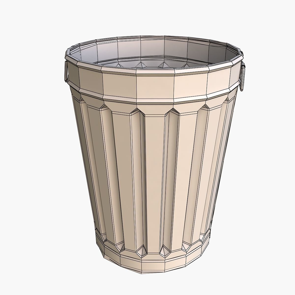 Garbage metal Can 3D model_8