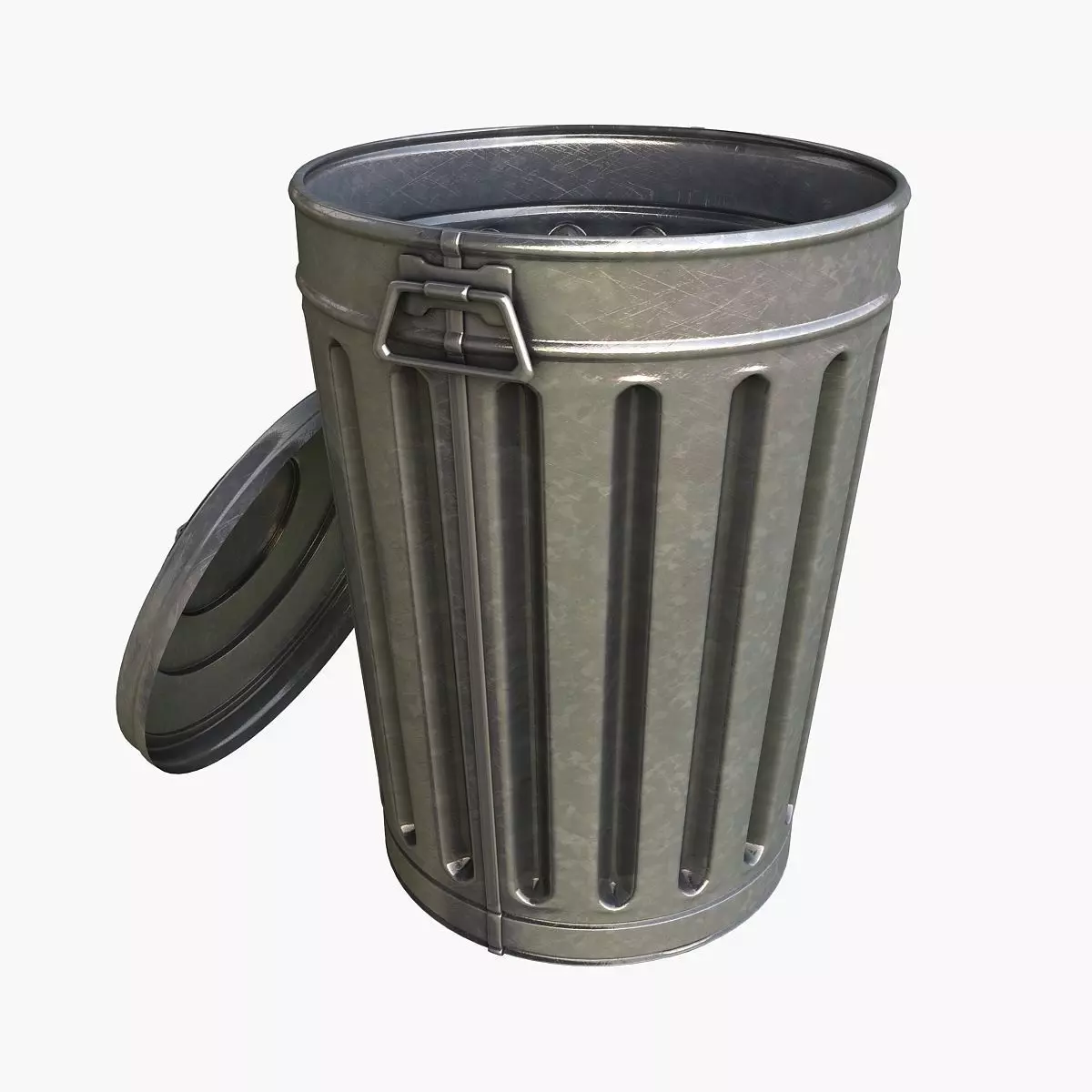Garbage metal Can 3D model_0