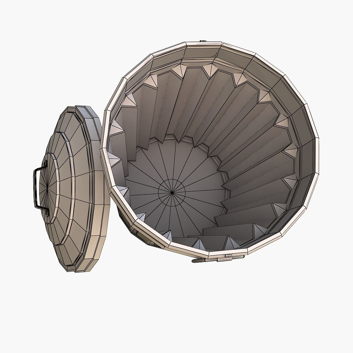 Garbage metal Can 3D model_10