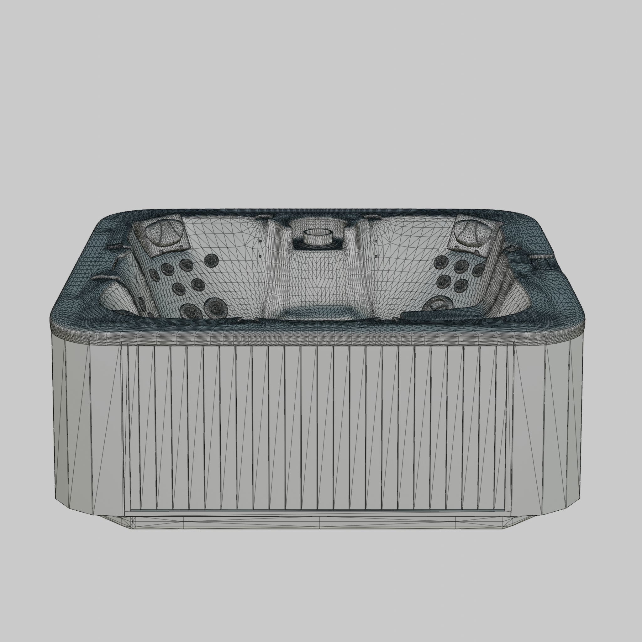3D model of Hot Tub Jacuzzi D1 Spas Meridian Low-poly 3D model_6