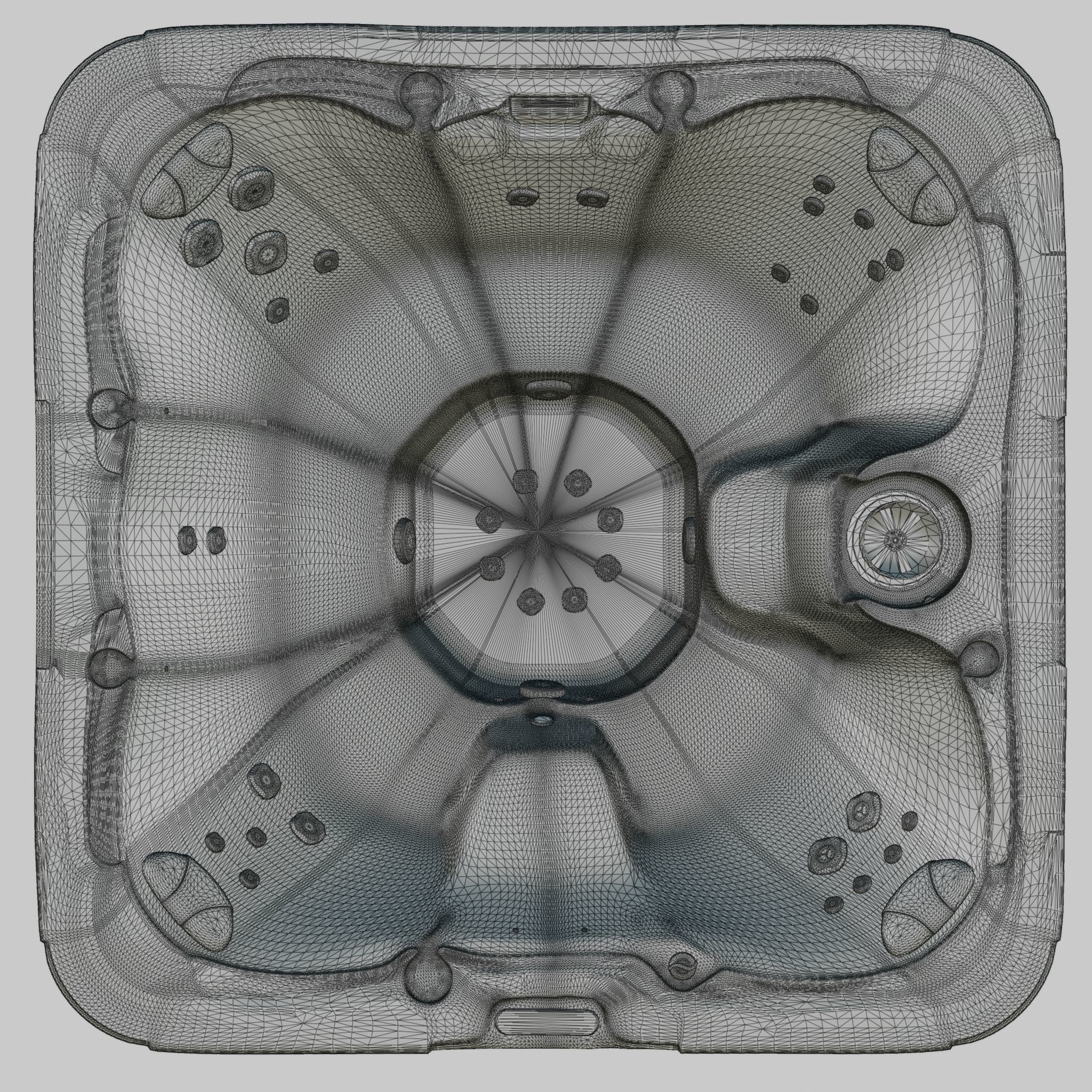 3D model of Hot Tub Jacuzzi D1 Spas Breeze Low-poly 3D model_7