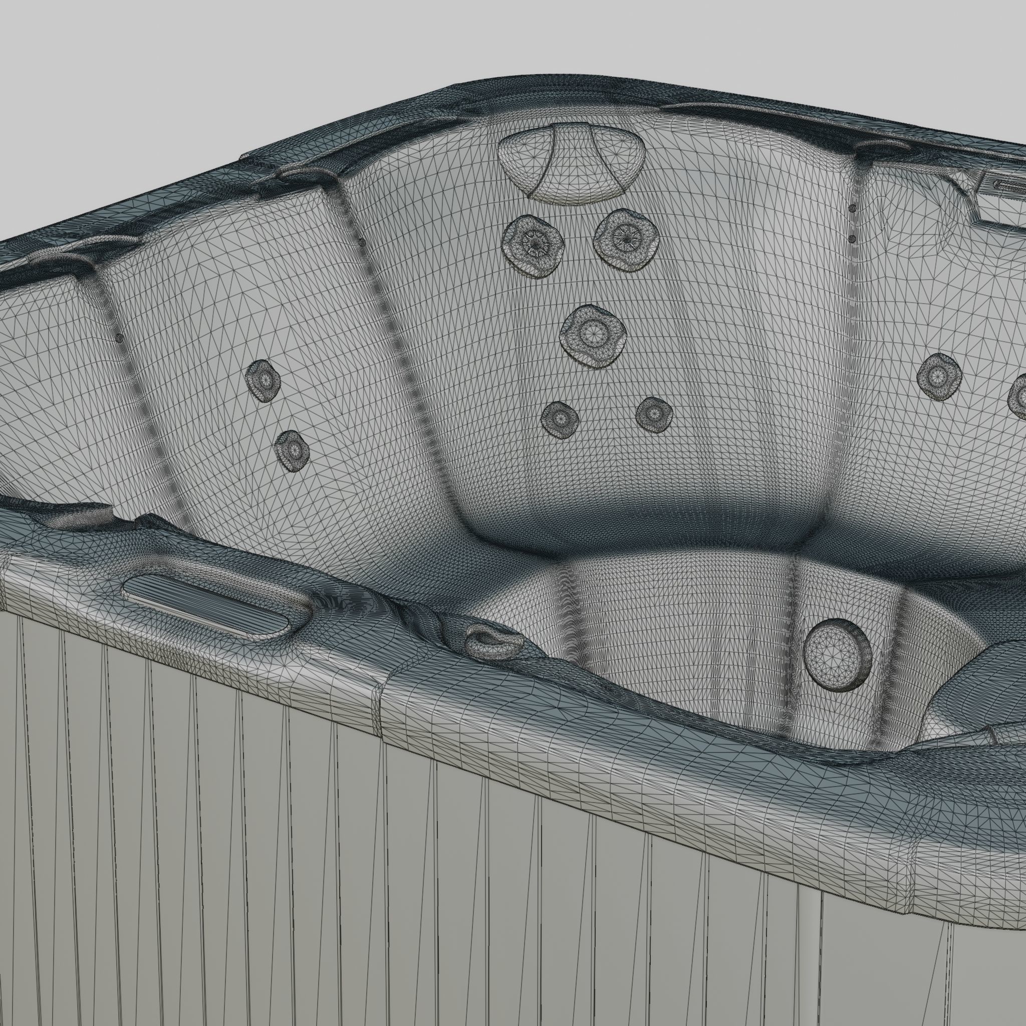 3D model of Hot Tub Jacuzzi D1 Spas Breeze Low-poly 3D model_5
