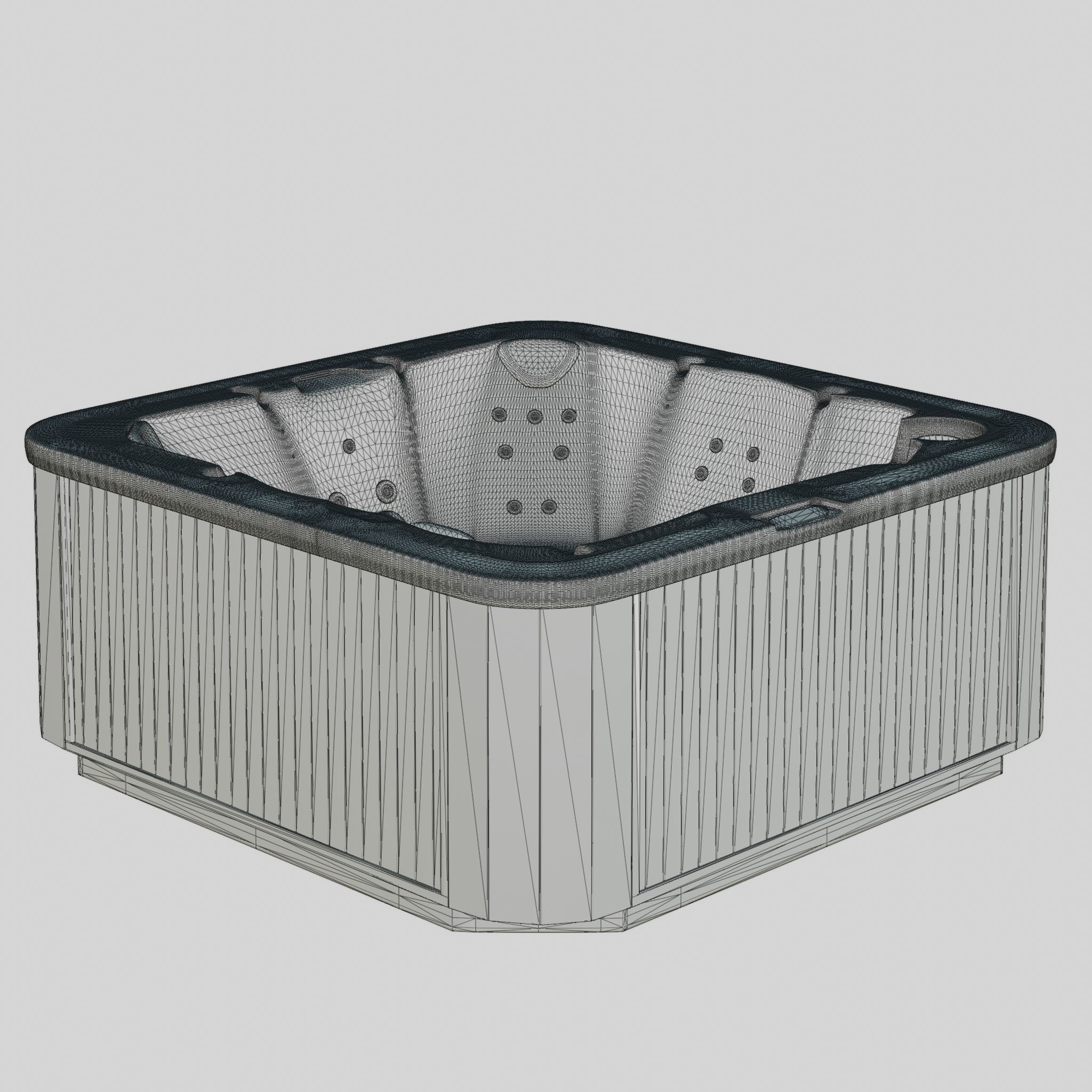 3D model of Hot Tub Jacuzzi D1 Spas Dream Low-poly 3D model_4