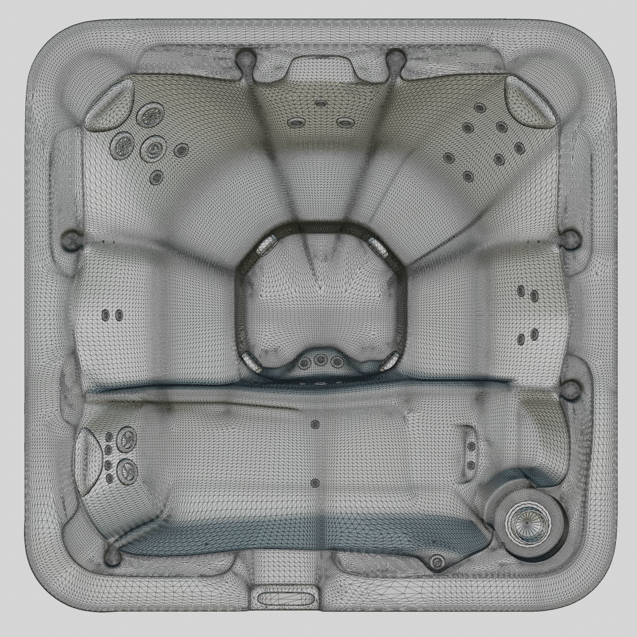 3D model of Hot Tub Jacuzzi D1 Spas Dream Low-poly 3D model_7