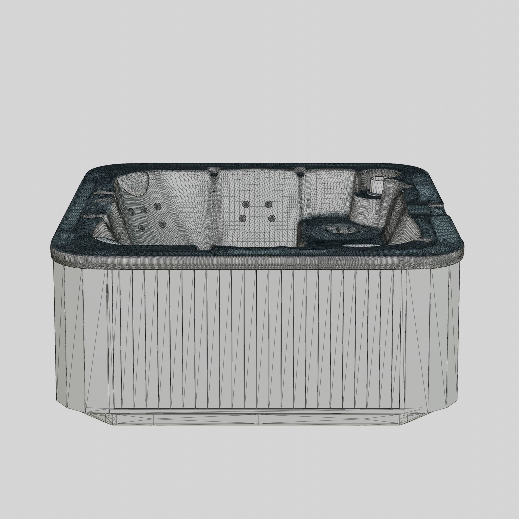 3D model of Hot Tub Jacuzzi D1 Spas Dream Low-poly 3D model_6