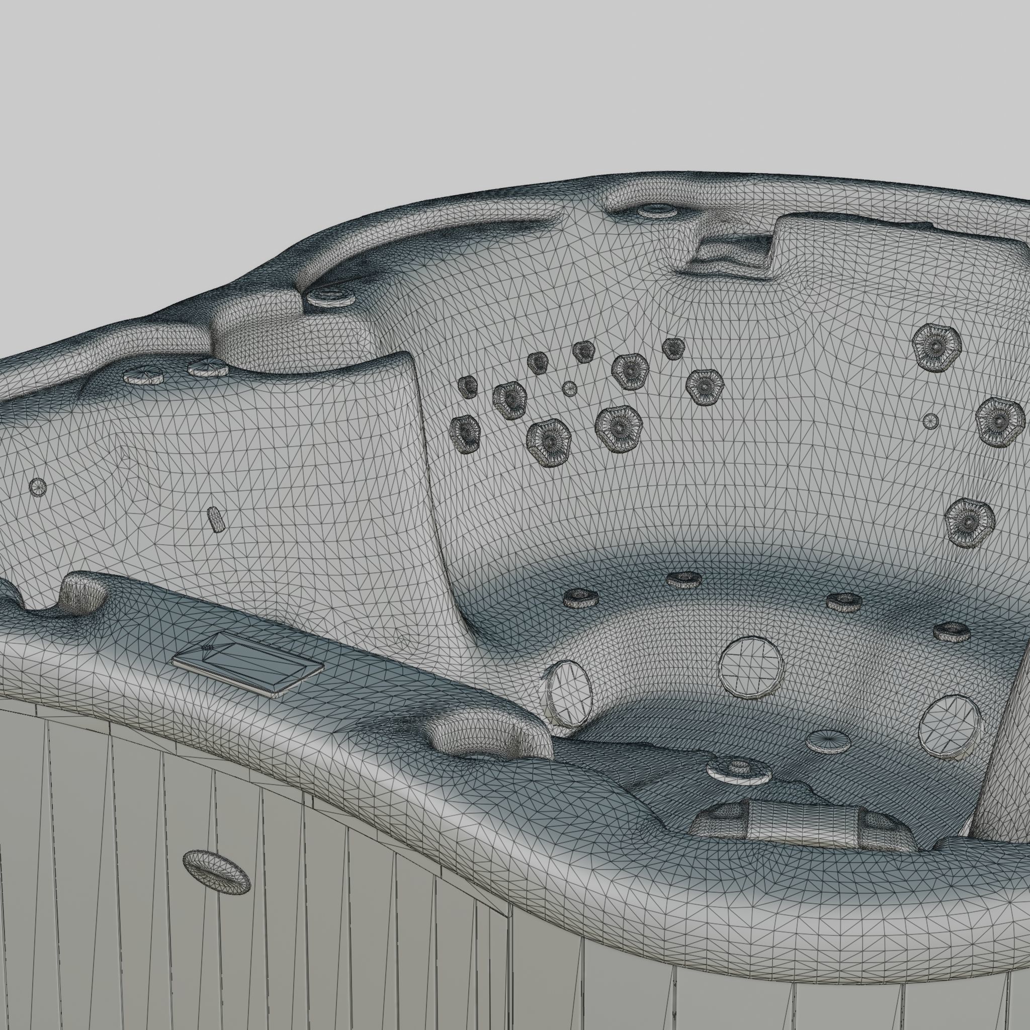 3D model of Hot Tub Jacuzzi D1 Spas Amore Bay Low-poly 3D model_5