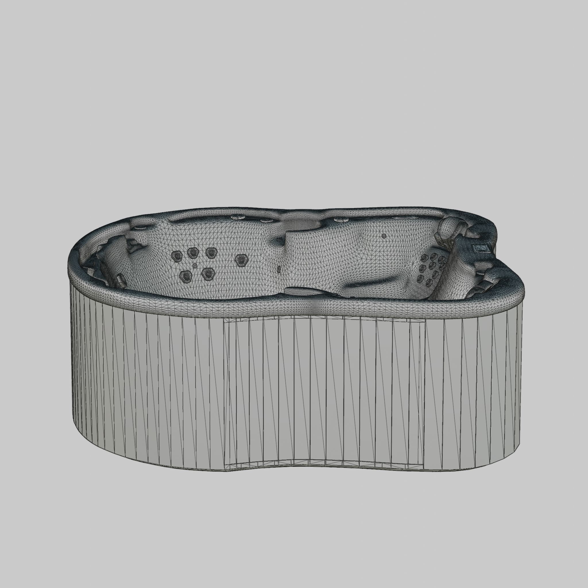 3D model of Hot Tub Jacuzzi D1 Spas Amore Bay Low-poly 3D model_6