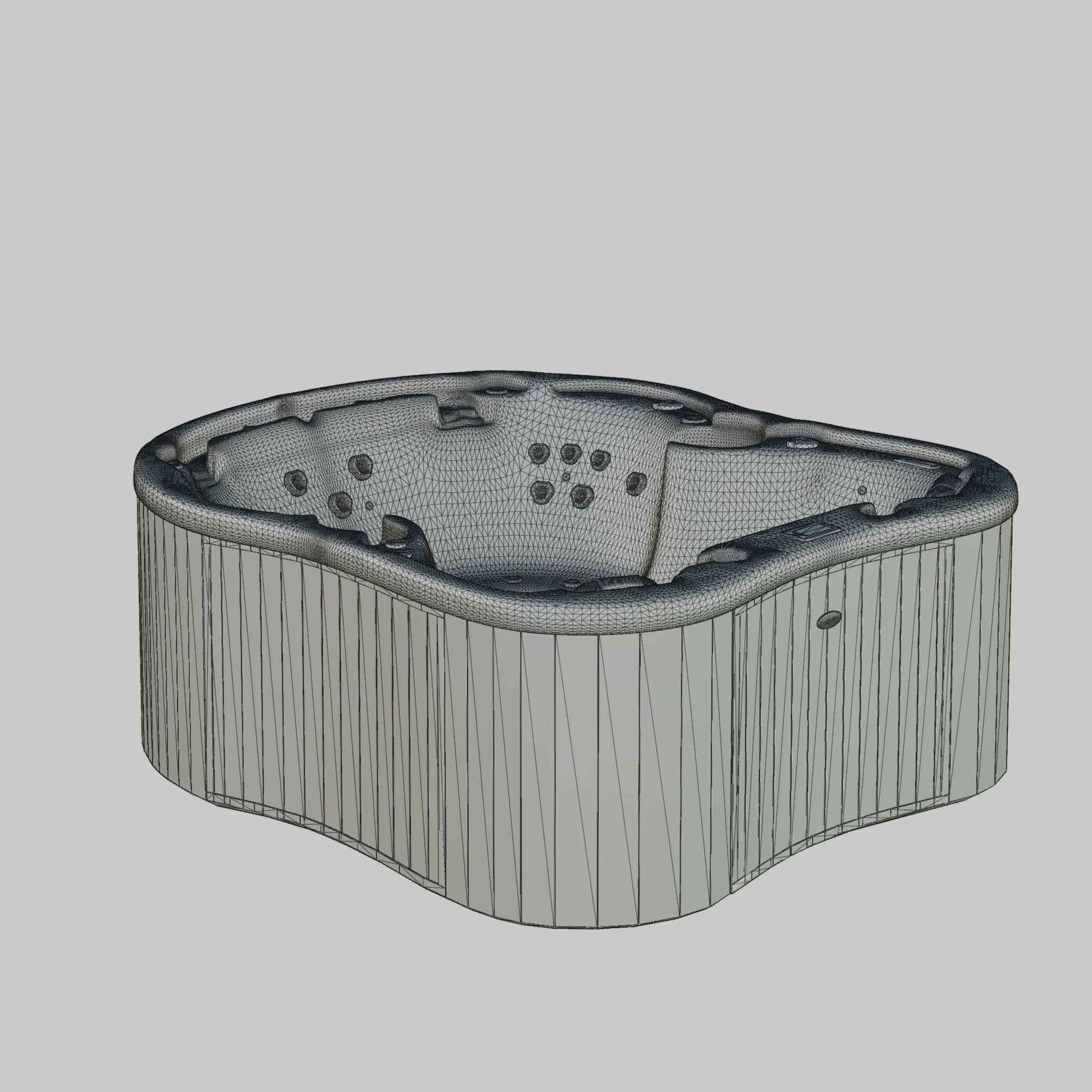3D model of Hot Tub Jacuzzi D1 Spas Amore Bay Low-poly 3D model_4