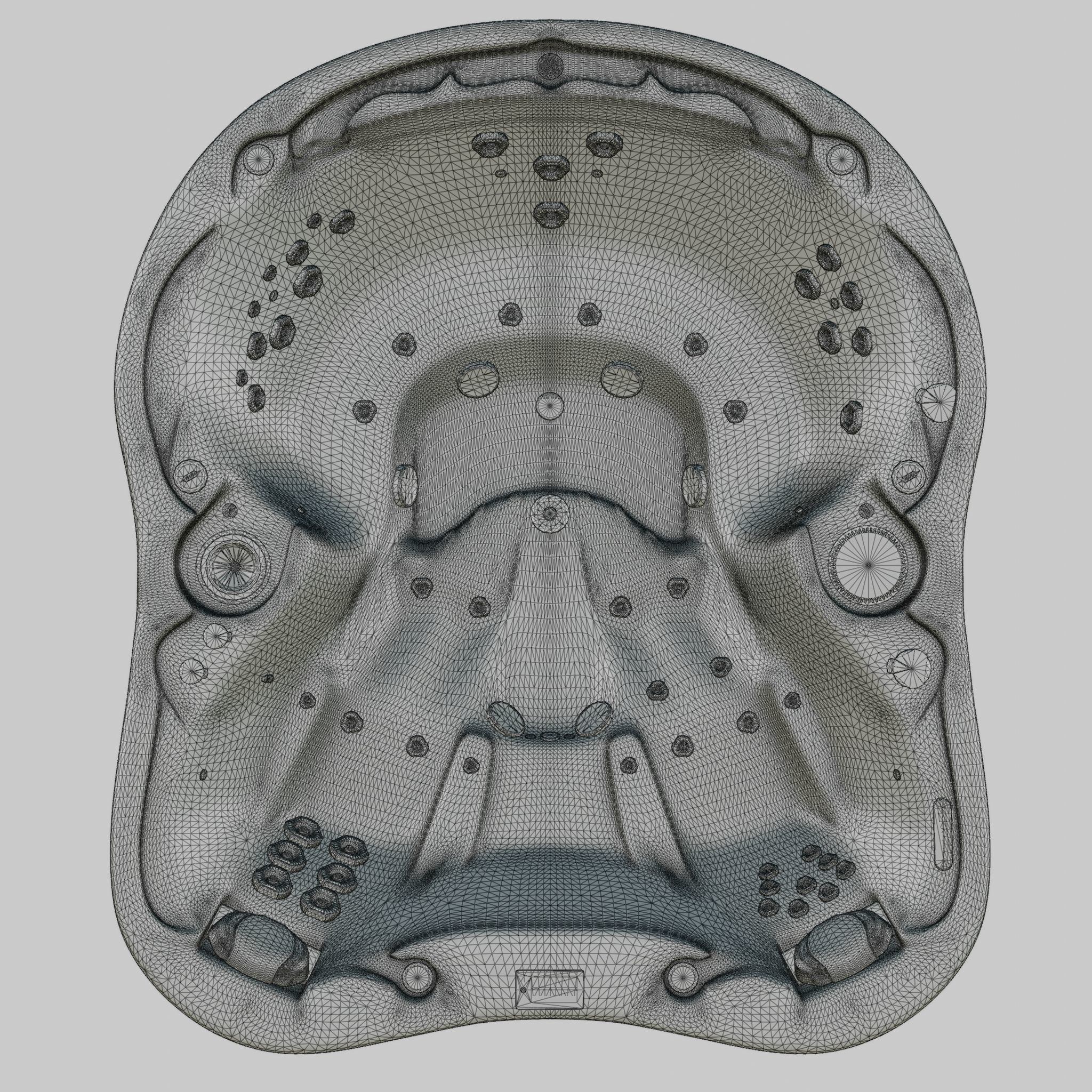 3D model of Hot Tub Jacuzzi D1 Spas Amore Bay Low-poly 3D model_7