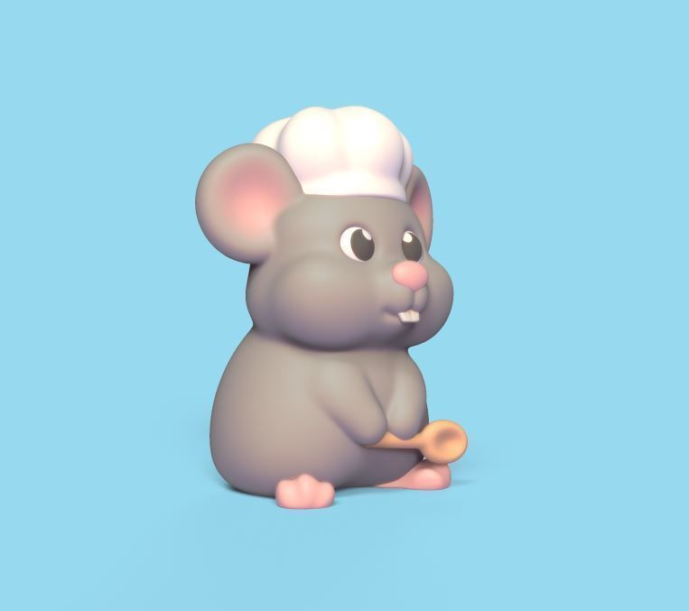 Mouse Cook 3D print model_1