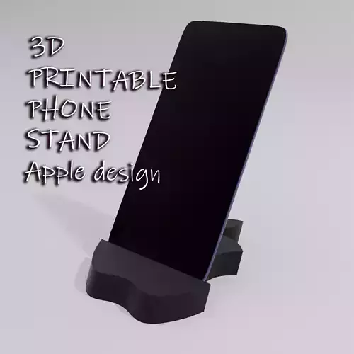 3D Printable phone-holder Apple-like design