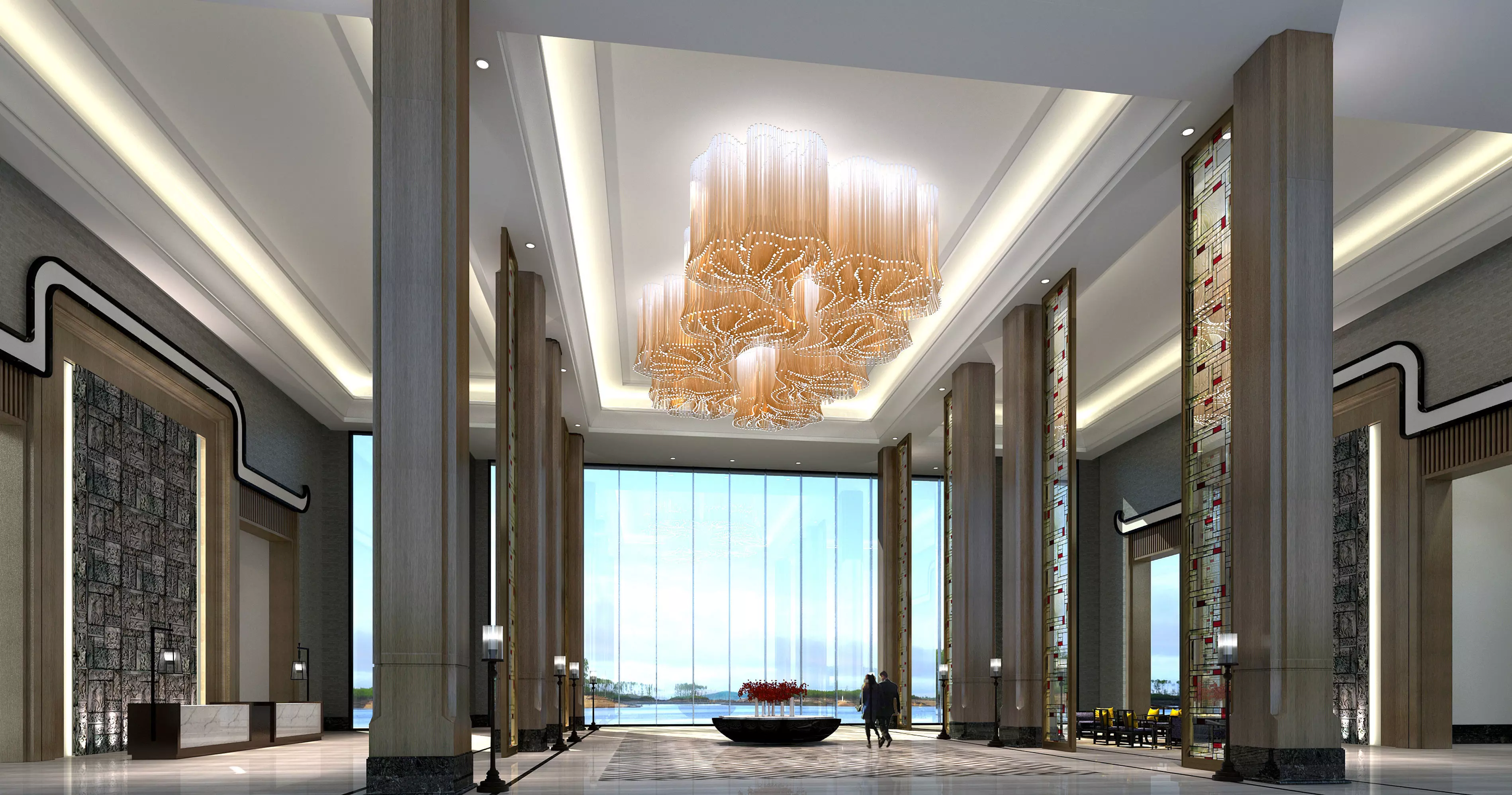 hotel lobby 3D model_0
