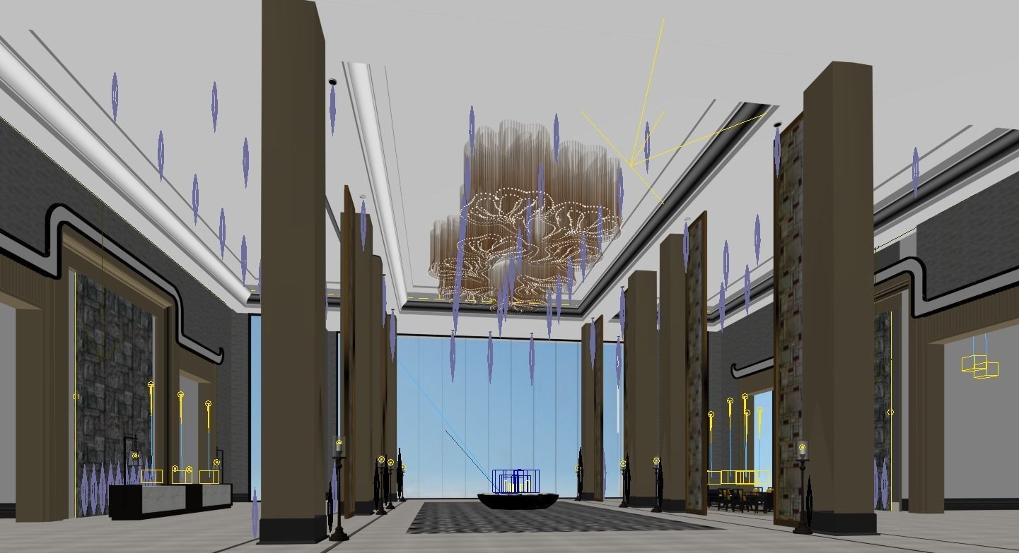 hotel lobby 3D model_1
