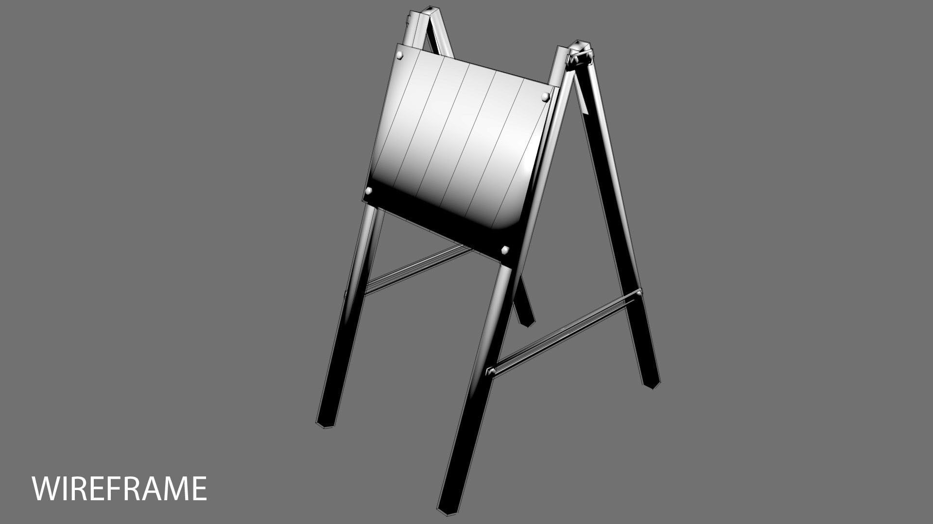 Traffic Barricade - A-Frane Type I 3D model_3