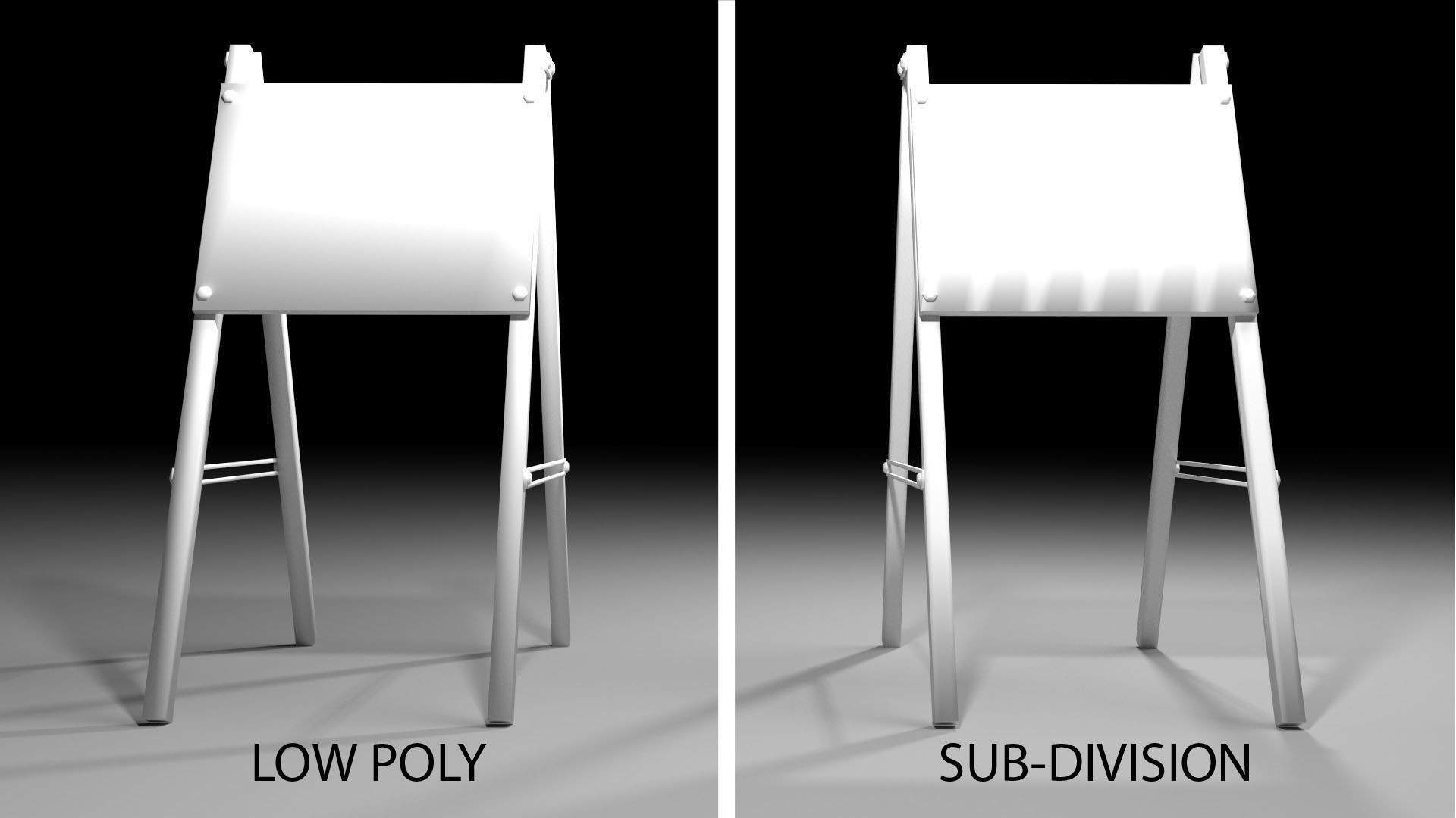 Traffic Barricade - A-Frane Type I 3D model_4