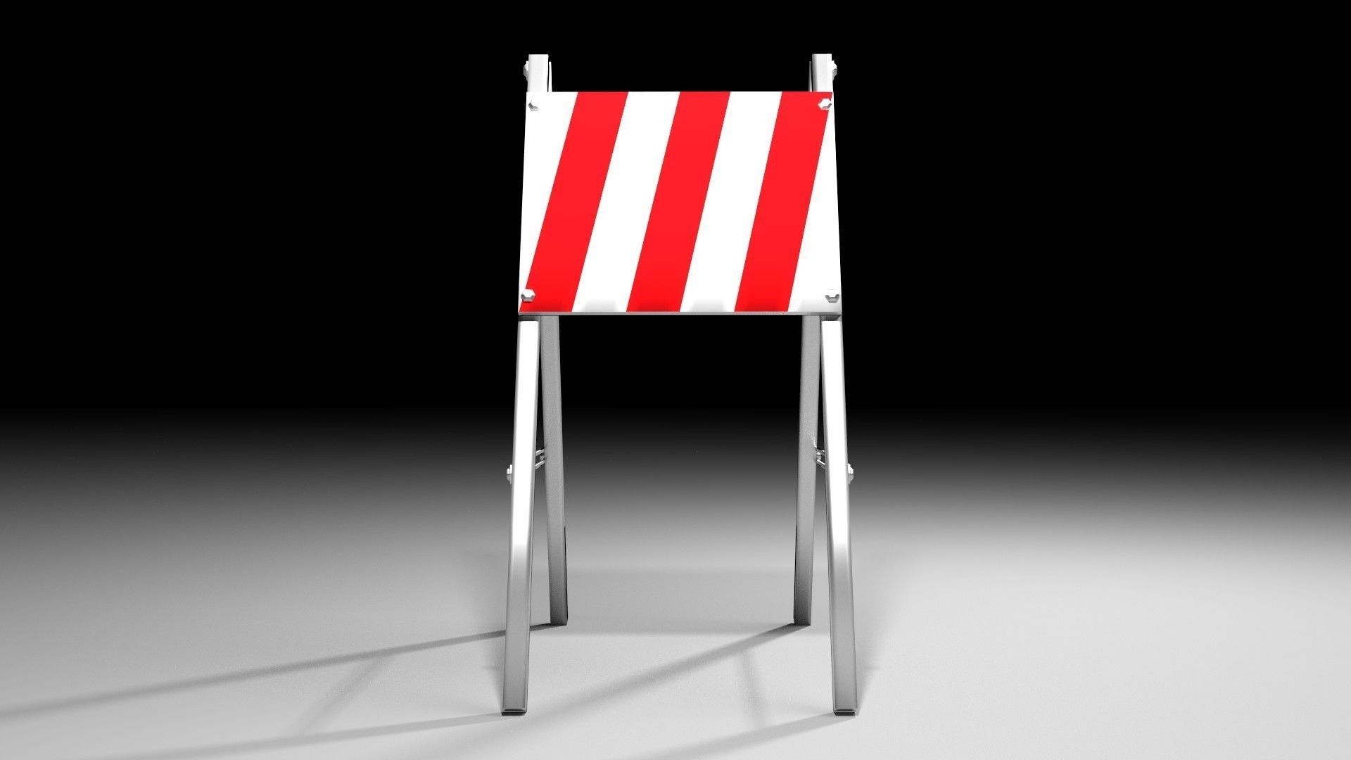 Traffic Barricade - A-Frane Type I 3D model_1