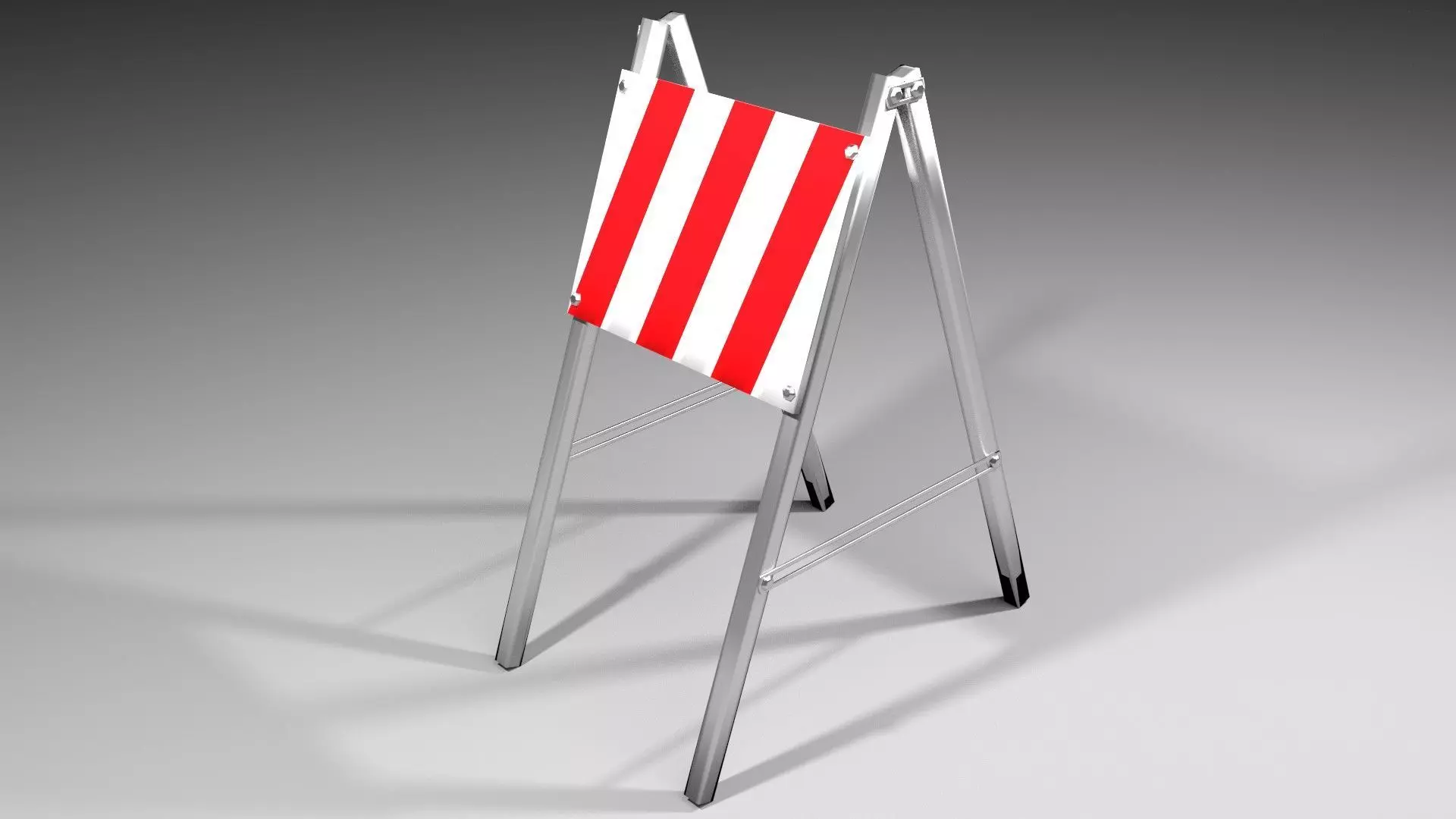 Traffic Barricade - A-Frane Type I 3D model_0