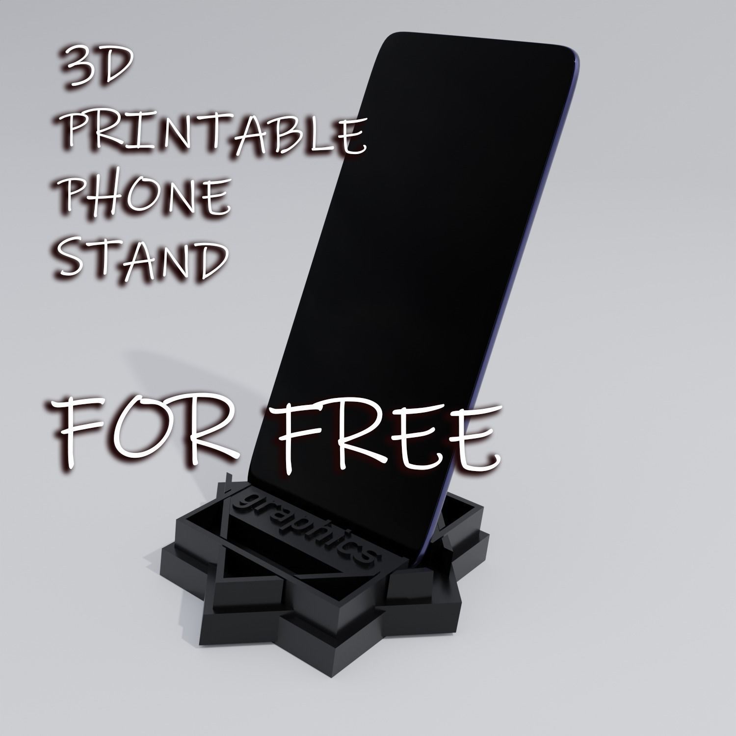 3D printable phone stand FOR FREE free 3D model 3D printable | CGTrader