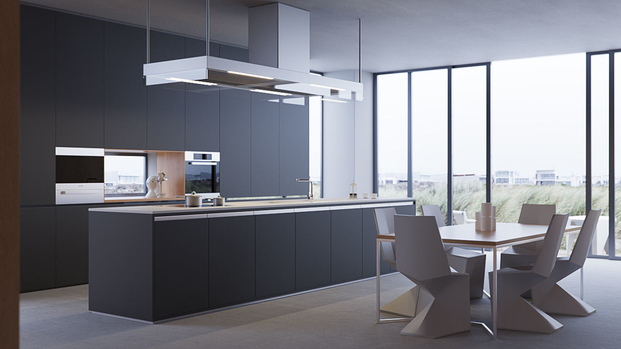 Corona - 3ds Max Scene files - Minimalist Kitchen Interior Scene 3D model_1