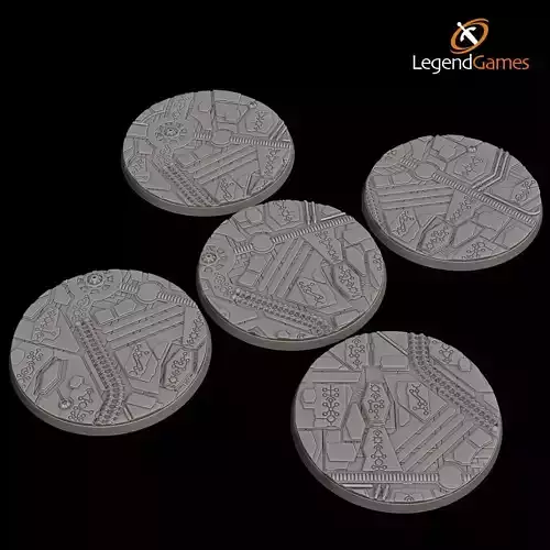 LegendGames Necro tech Base - 80mm Round x5