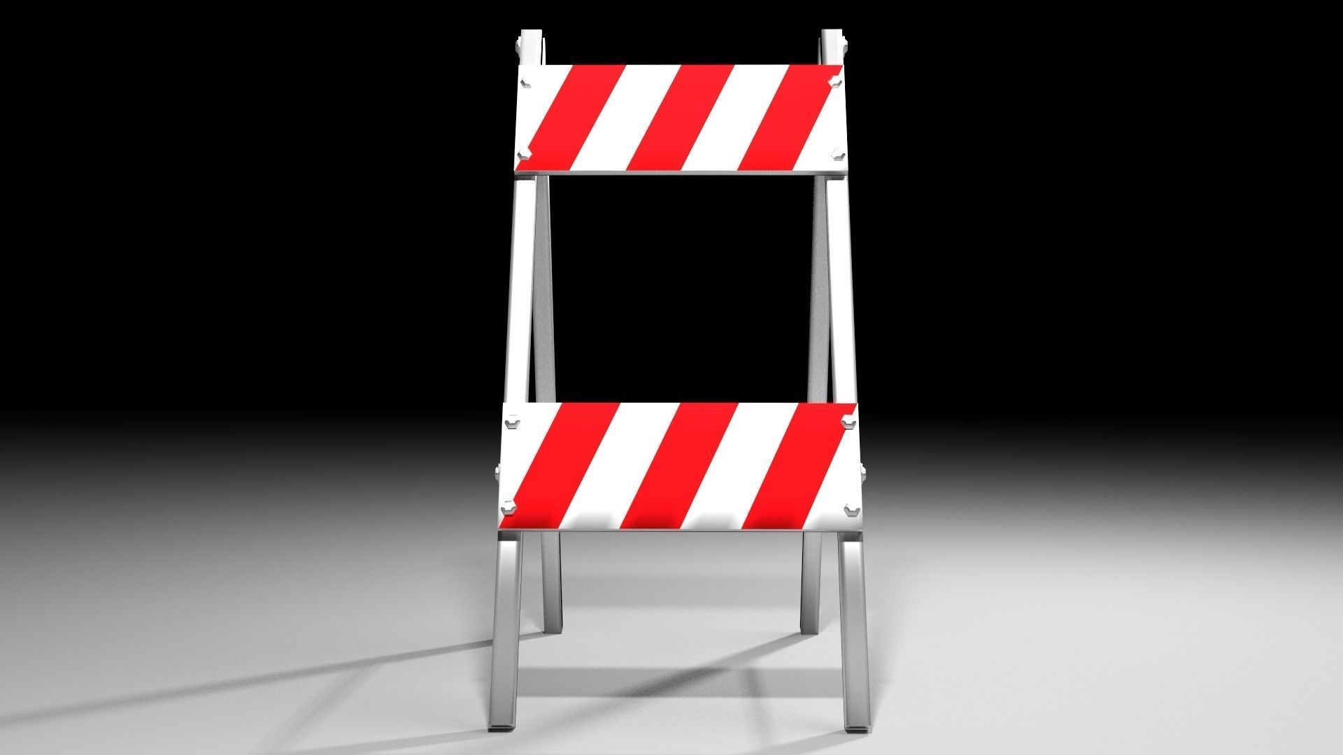 Traffic Barricade - A-Frane Type II 3D model_1