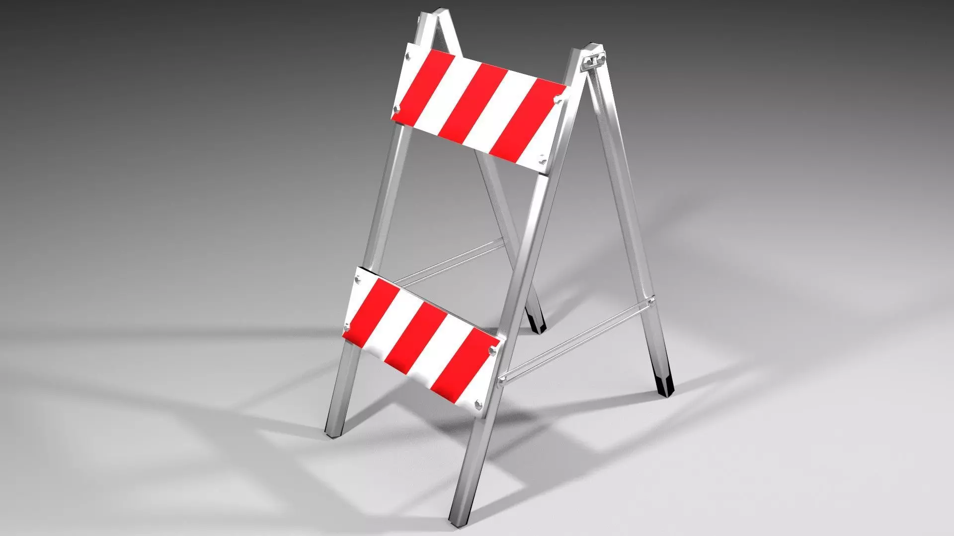 Traffic Barricade - A-Frane Type II 3D model_0