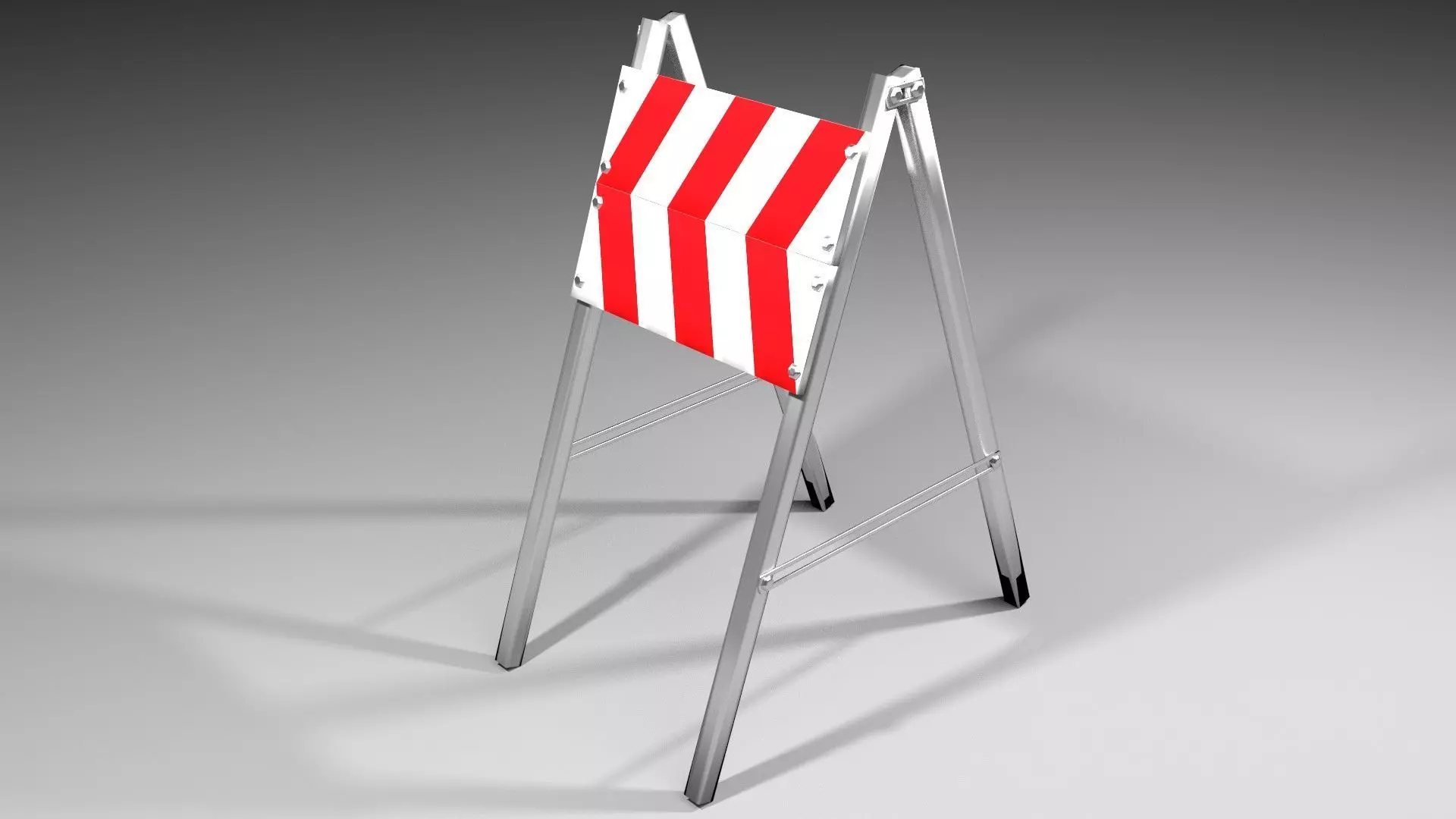 Traffic Barricade - A-Frane Type III 3D model_0