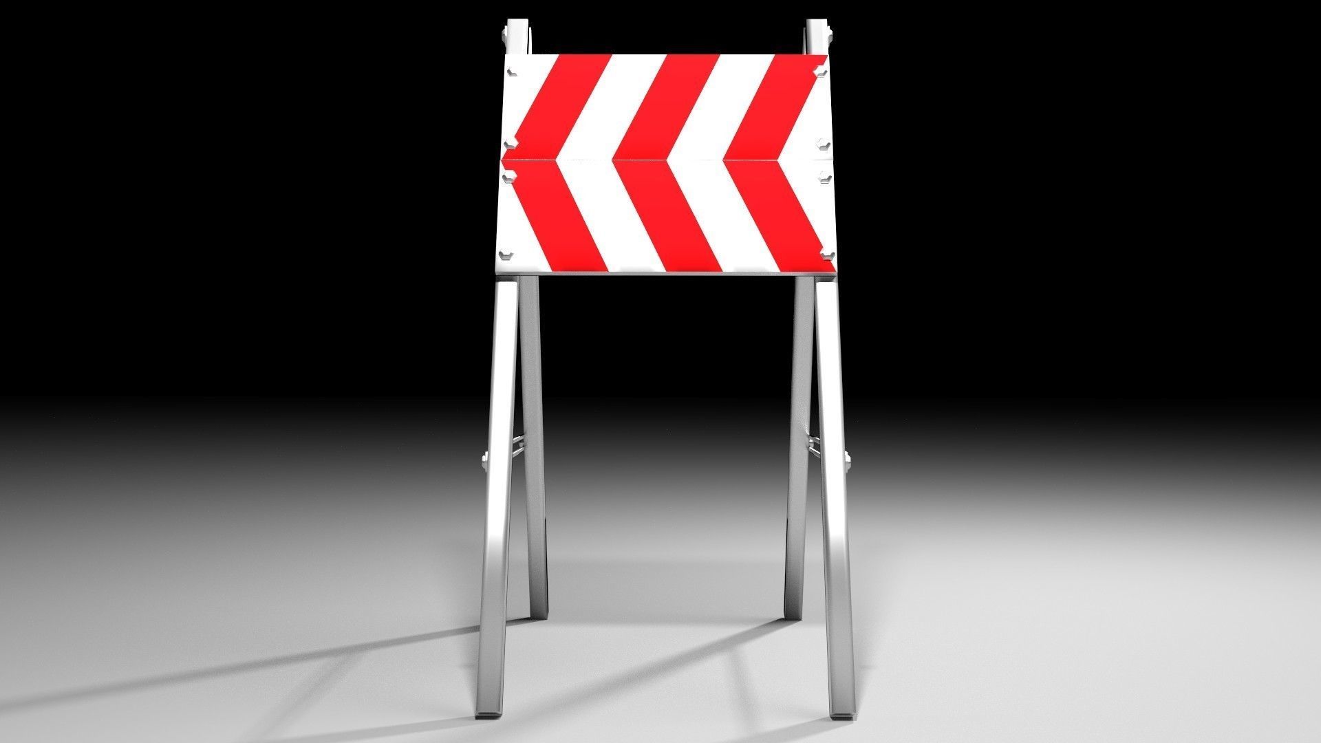 Traffic Barricade - A-Frane Type III 3D model_1