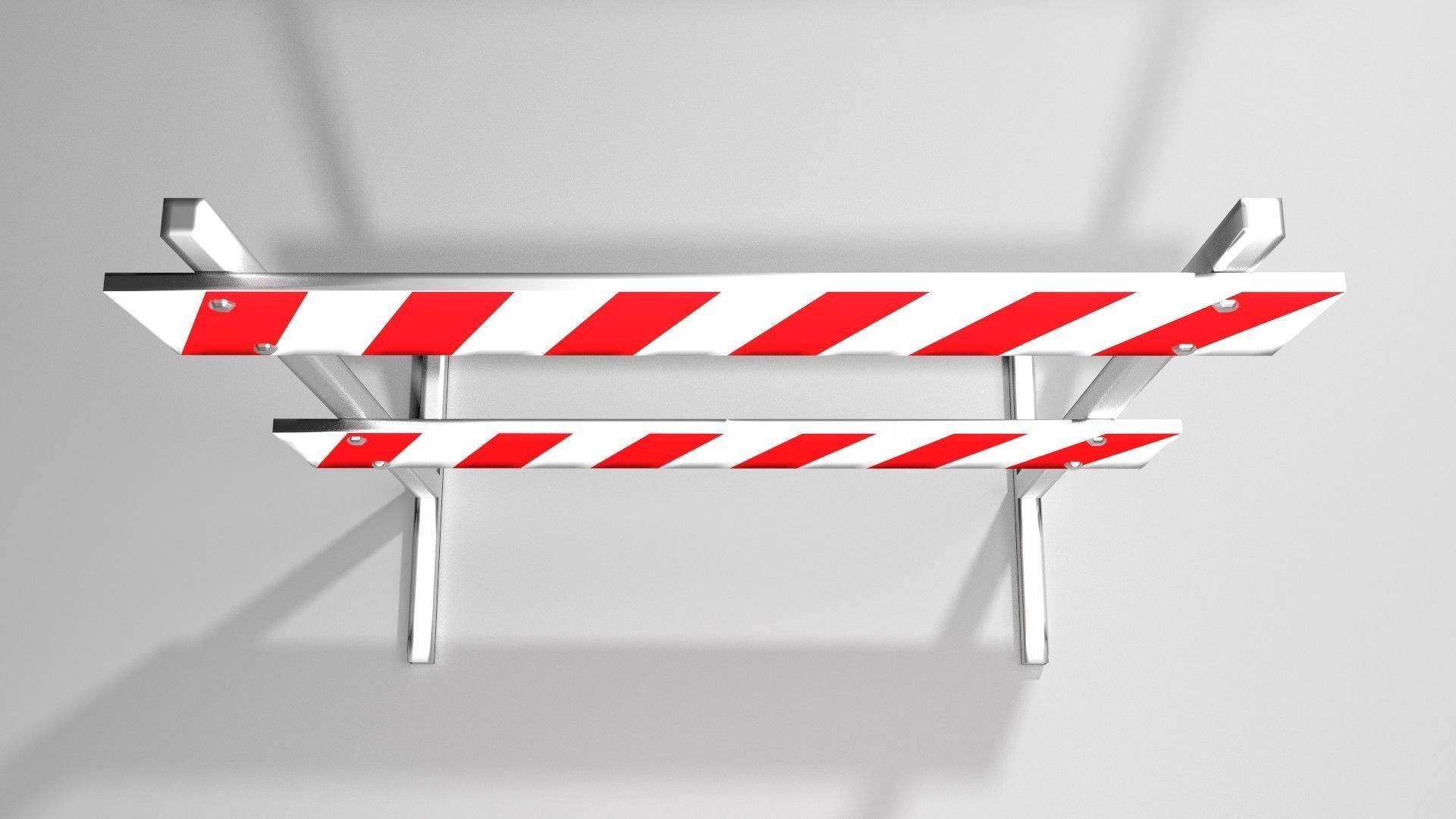 Traffic Barricade - Upright Type II 3D model_2