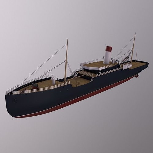 Watercraft britannia steamship 3D model