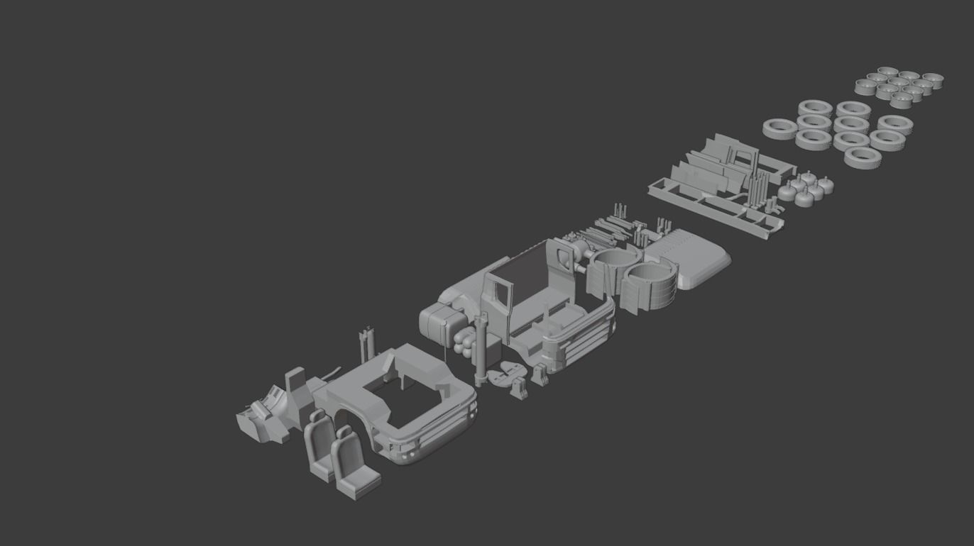 Scania truck model made for 3d printer 3D print model_10
