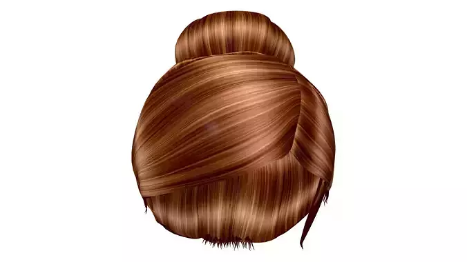 Straight Hair With Bun