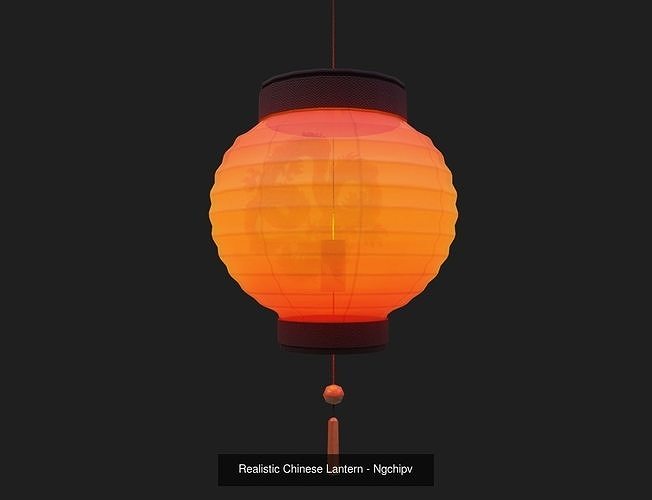 Realistic Chinese Lantern Collection 3D Model Pack 2