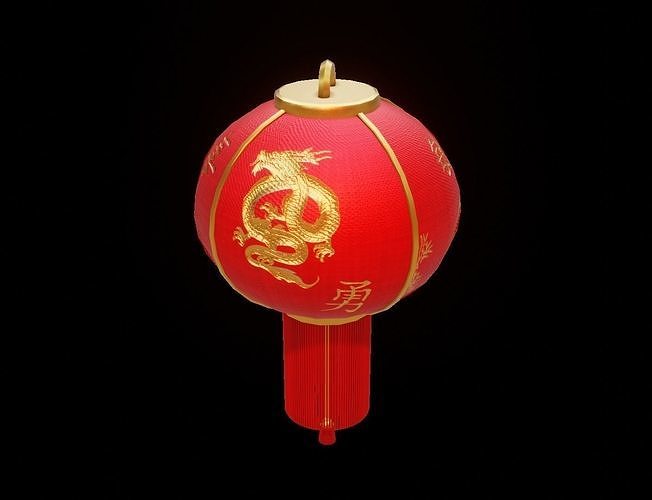 Realistic Chinese Lantern Collection 3D Model Pack 5