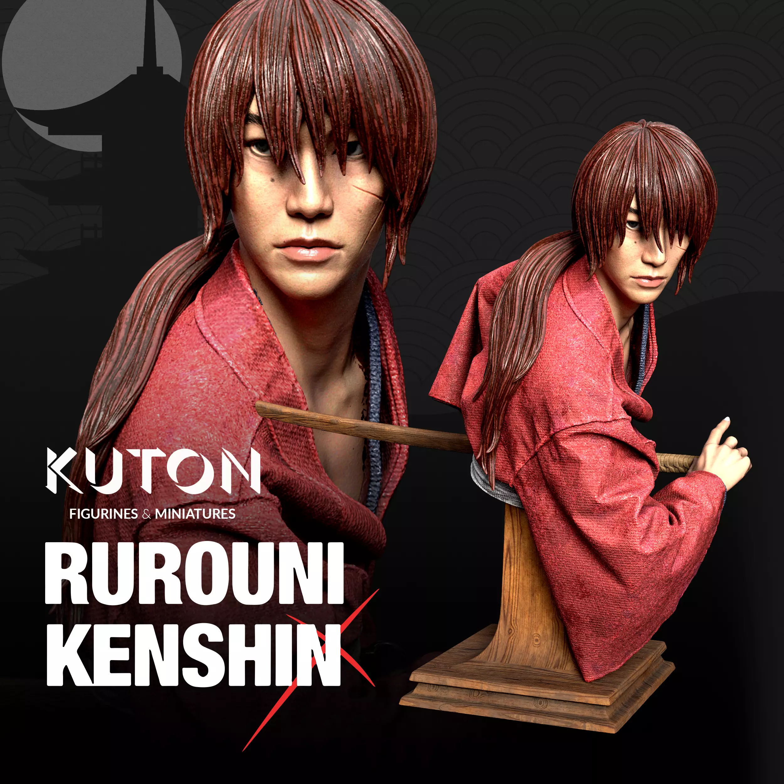 Kenshin Himura  3D print model_0