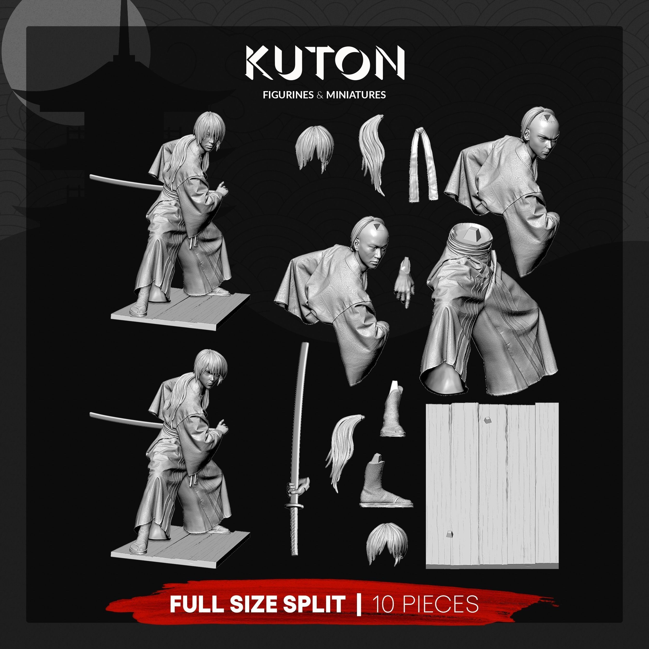 Kenshin Himura  3D print model_2