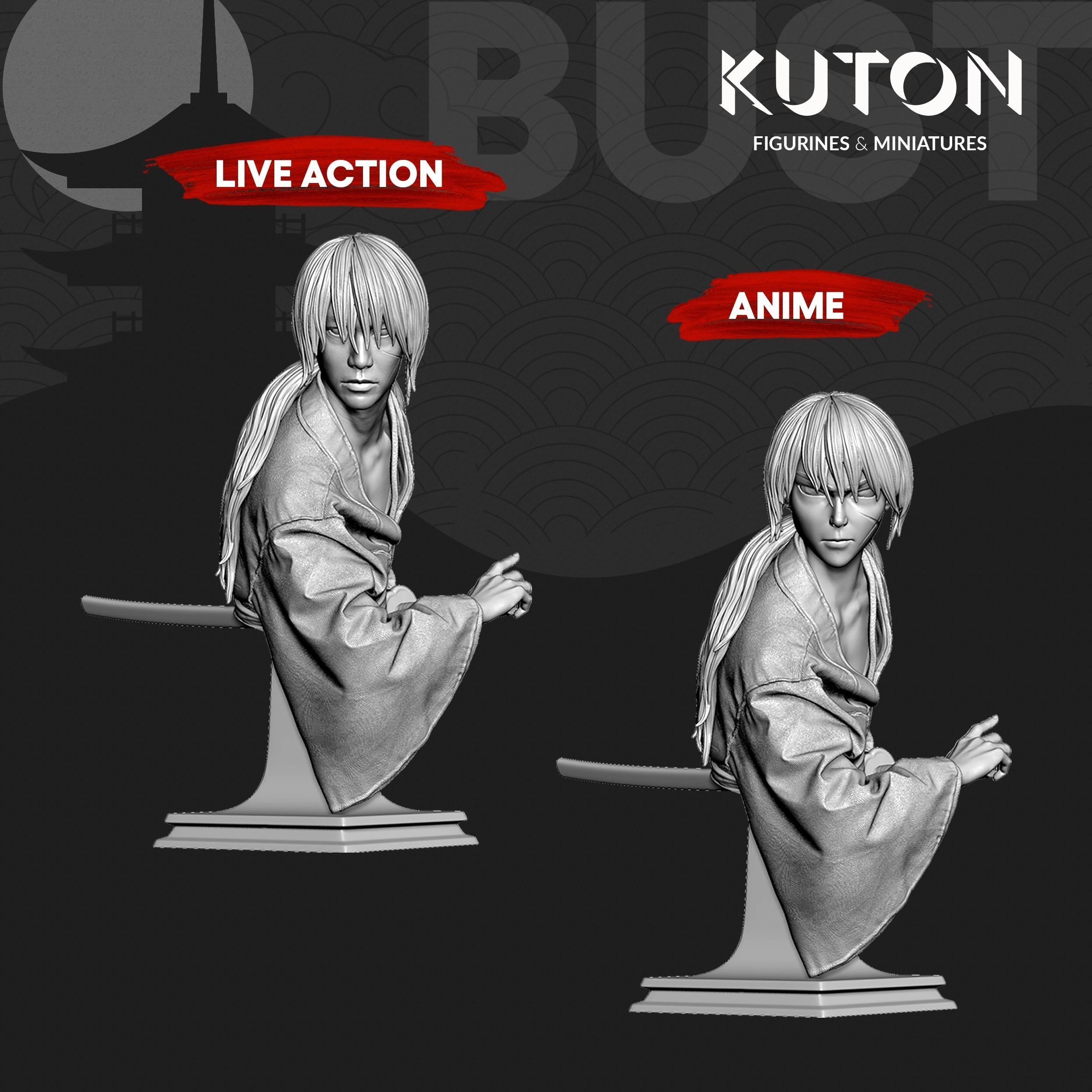 Kenshin Himura  3D print model_4